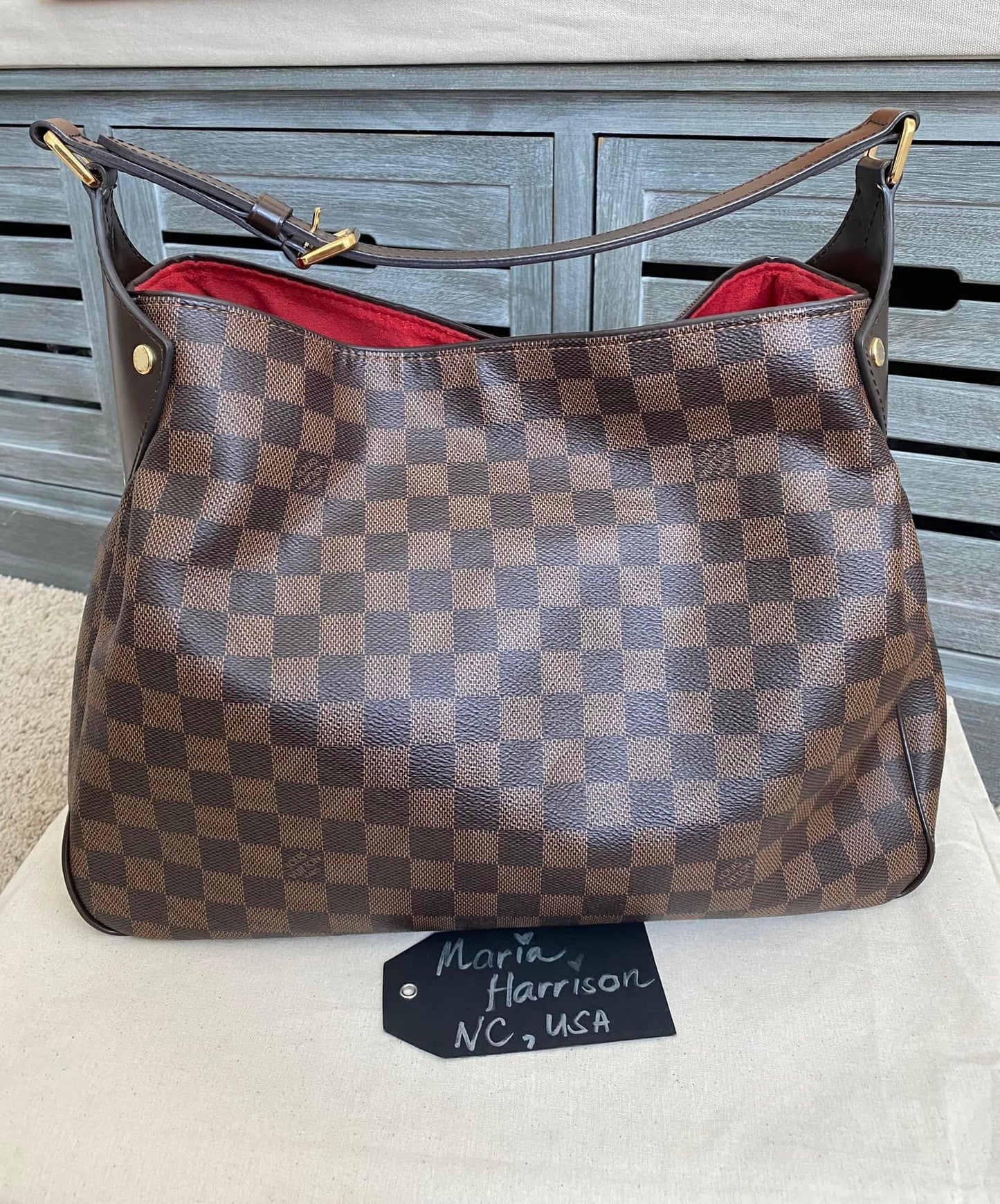 Louis Vuitton Reggia Hobo Damiere Ebene