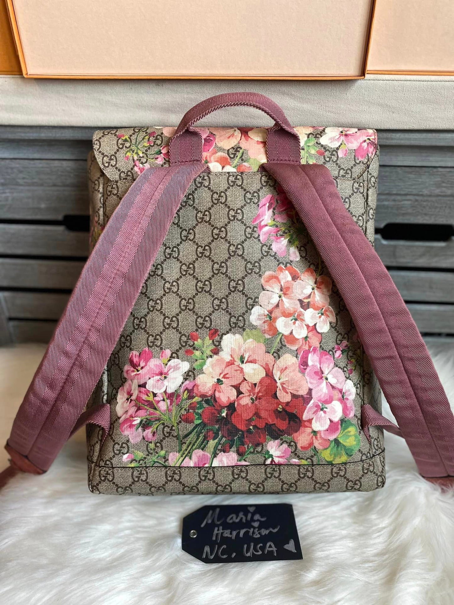 Gucci GG Supreme Blooms Backpack