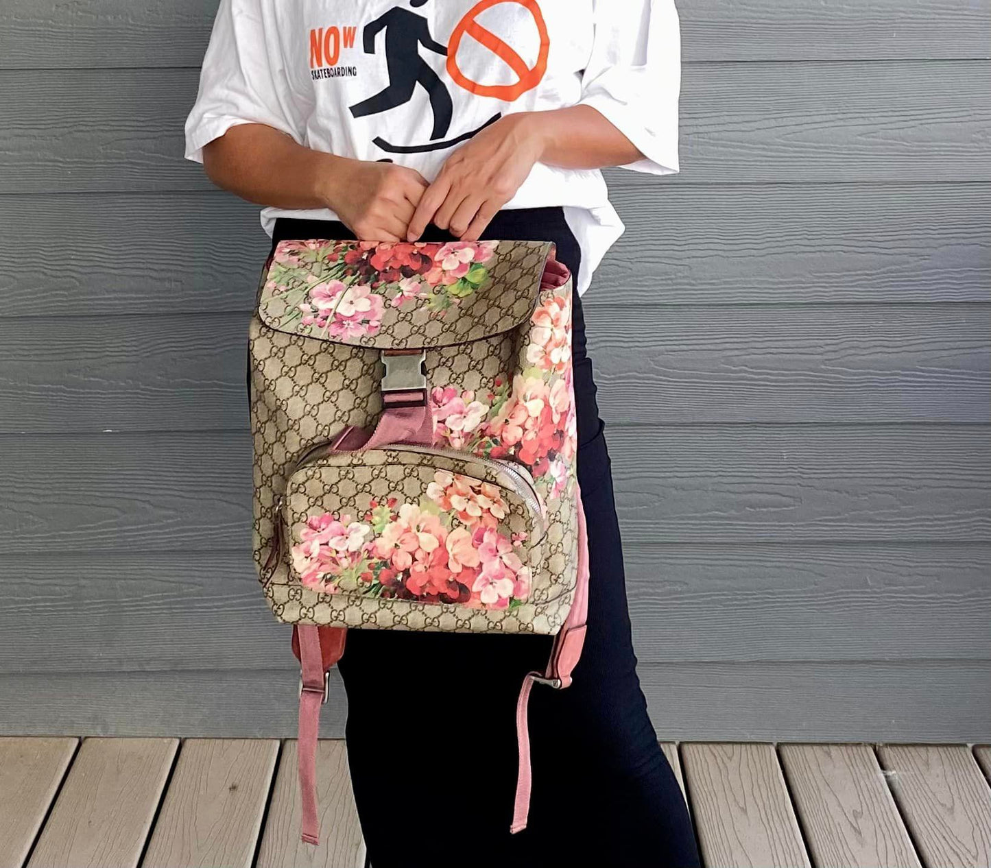 Gucci GG Supreme Blooms Backpack