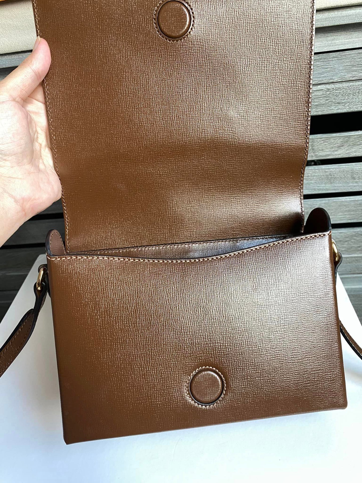 Gucci GG Supreme Script Logo Heart Crossbody