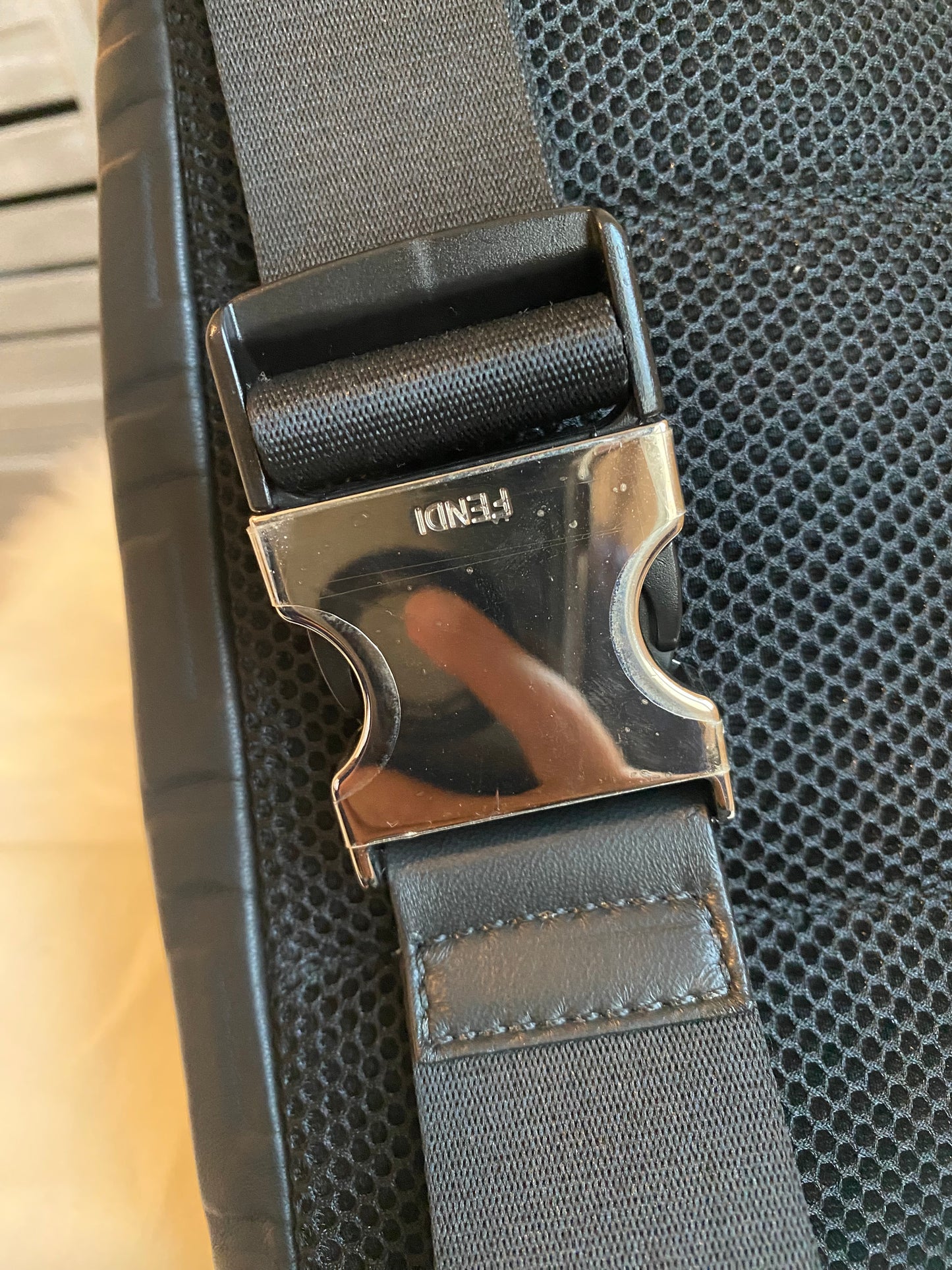 Fendi Napa FF 1974 Embossed Bumbag Black