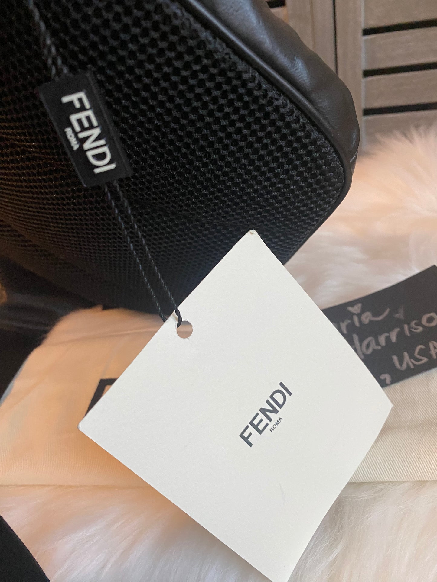 Fendi Napa FF 1974 Embossed Bumbag Black