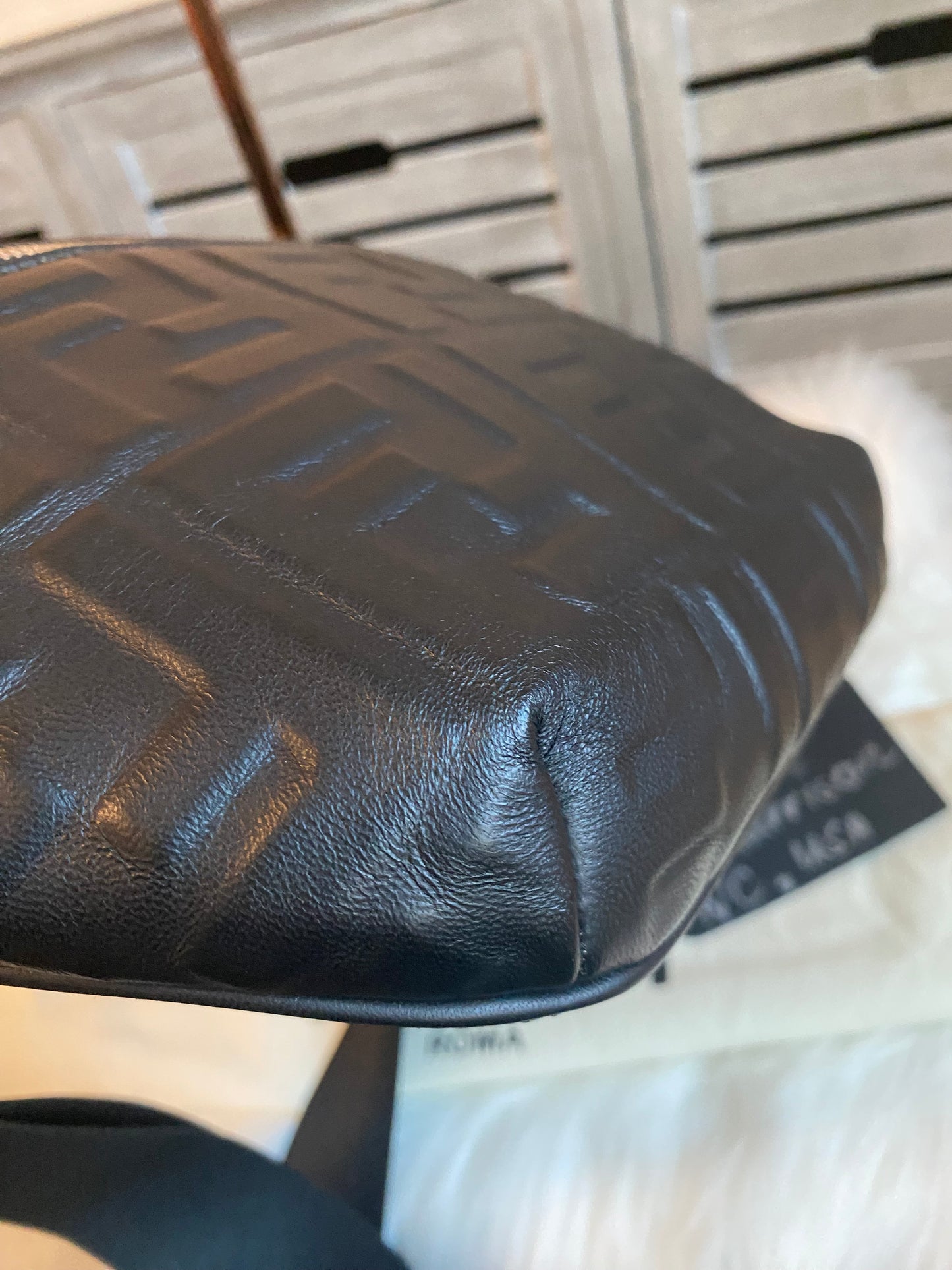 Fendi Napa FF 1974 Embossed Bumbag Black