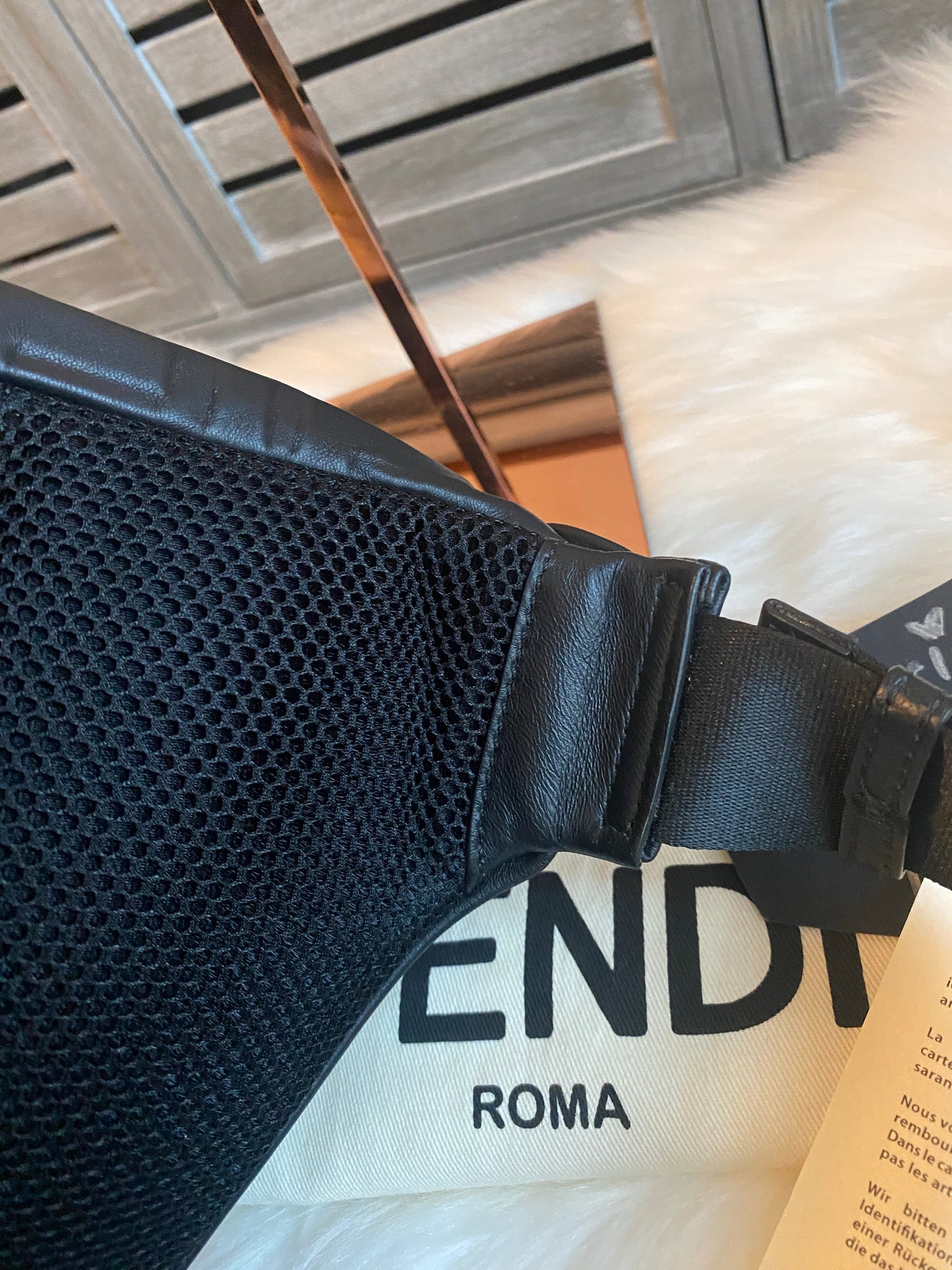 Fendi Napa FF 1974 Embossed Bumbag Black