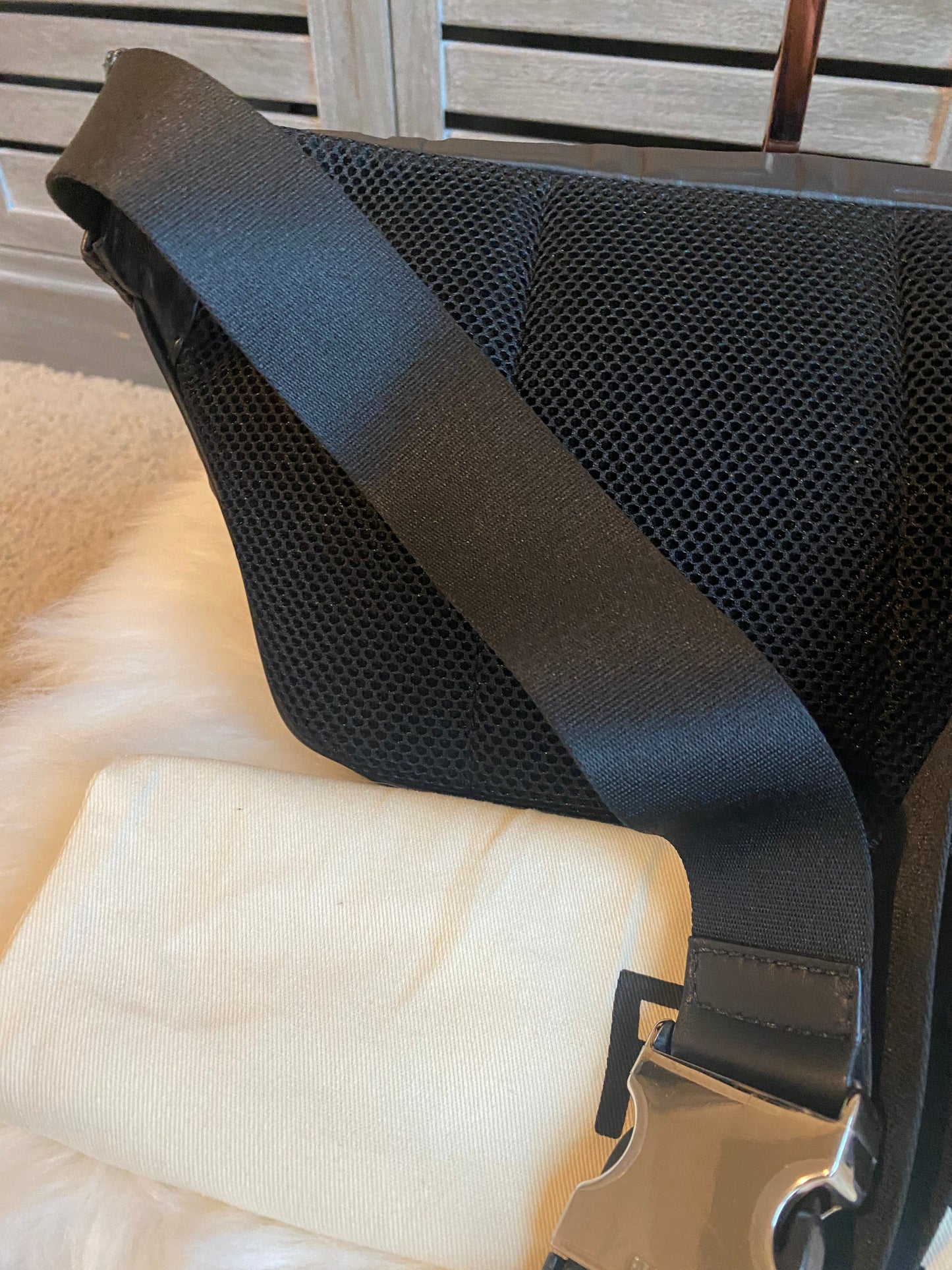 Fendi Napa FF 1974 Embossed Bumbag Black