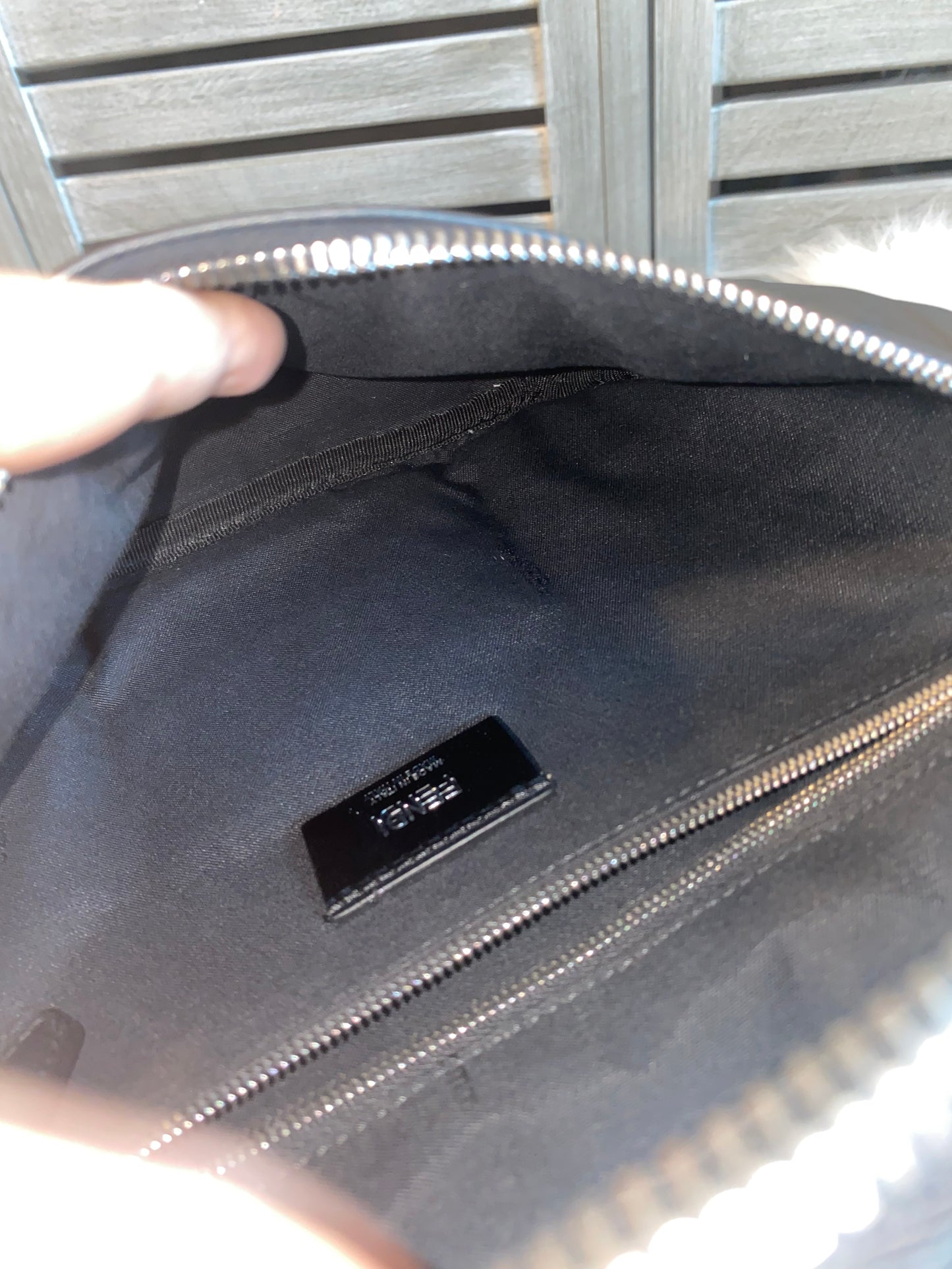 Fendi Napa FF 1974 Embossed Bumbag Black