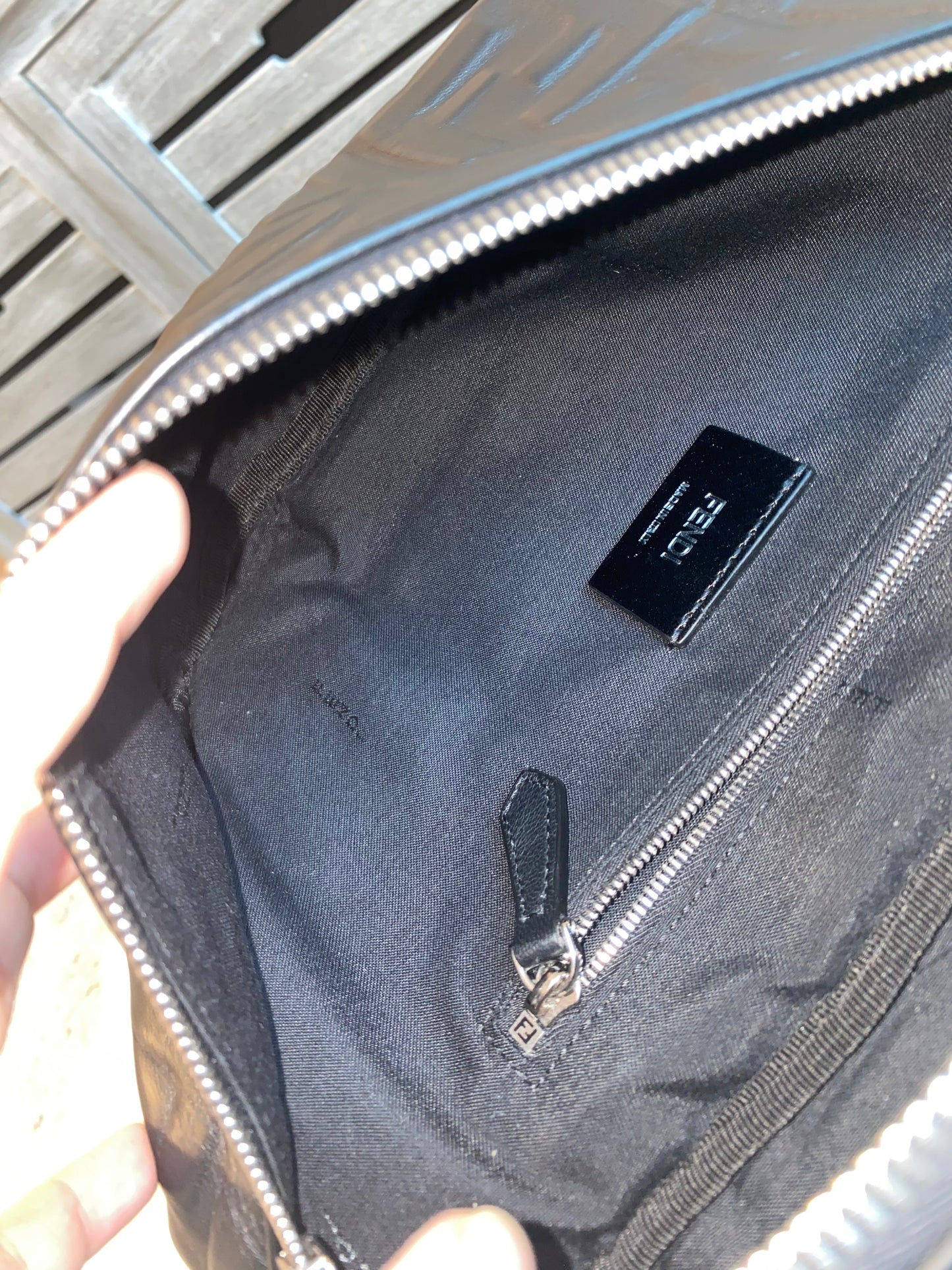 Fendi Napa FF 1974 Embossed Bumbag Black