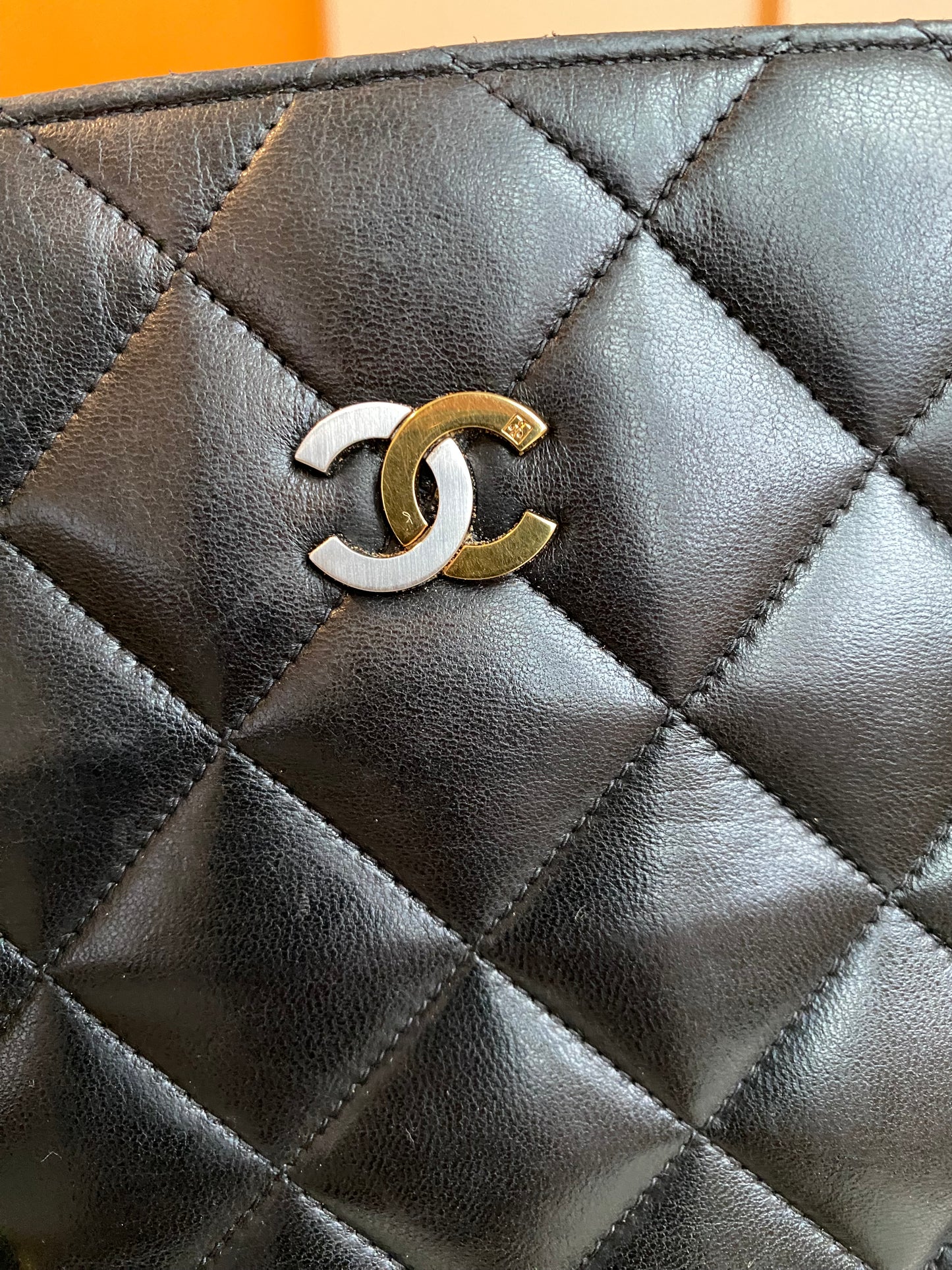 Chanel Quilted Lamb Skin Long Shoulder Bag