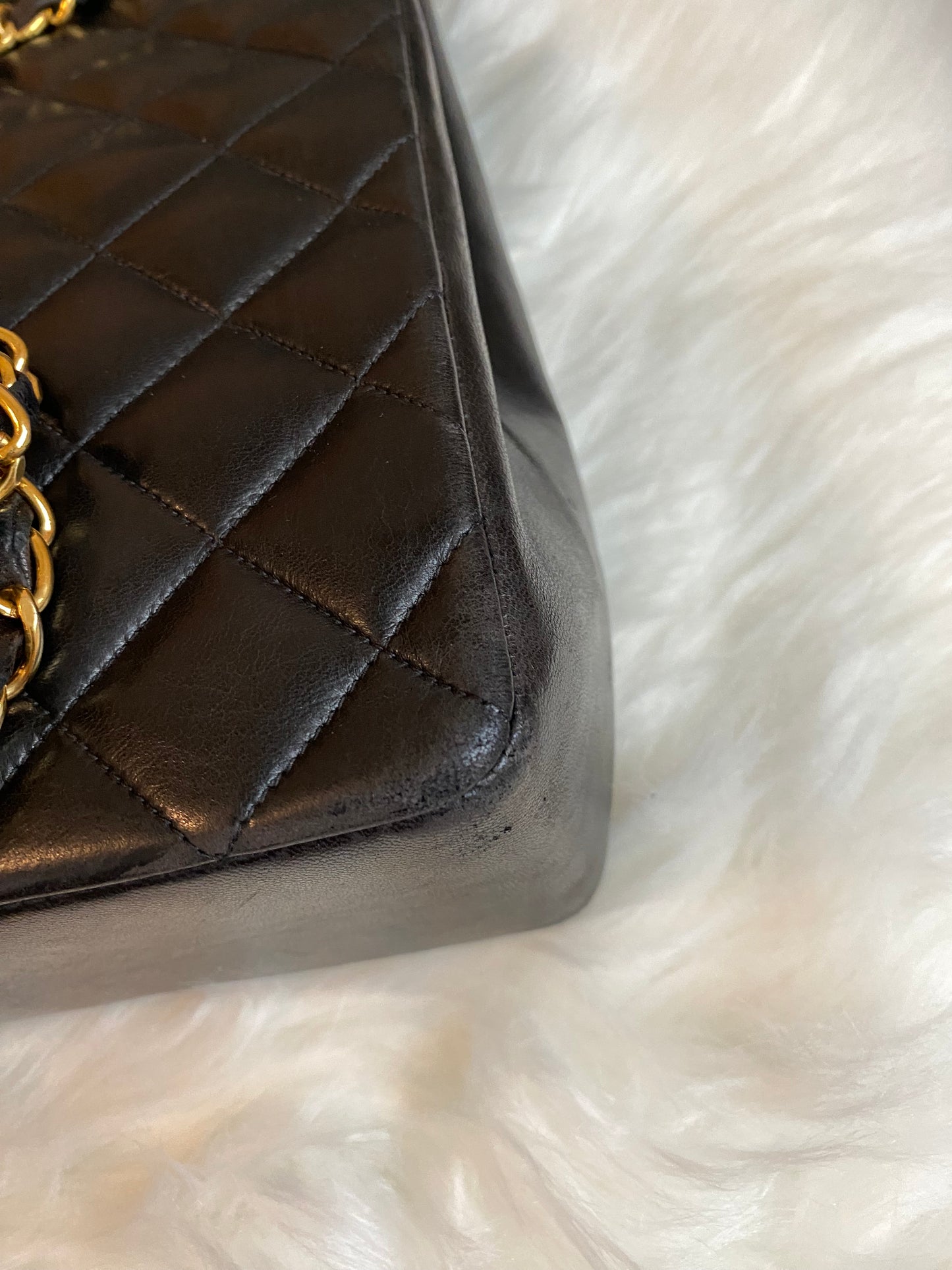 Chanel Quilted Lamb Skin Long Shoulder Bag