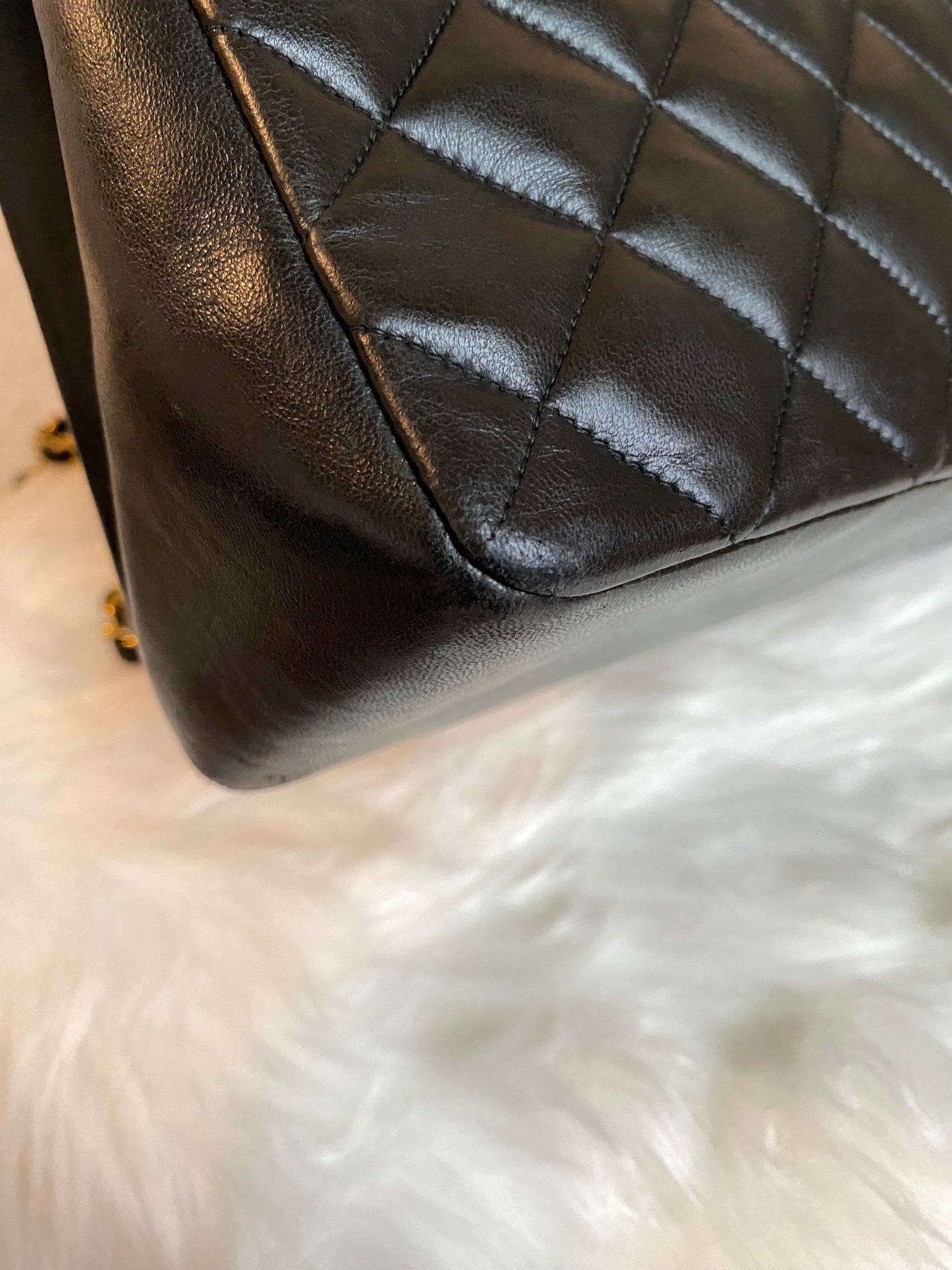 Chanel Quilted Lamb Skin Long Shoulder Bag