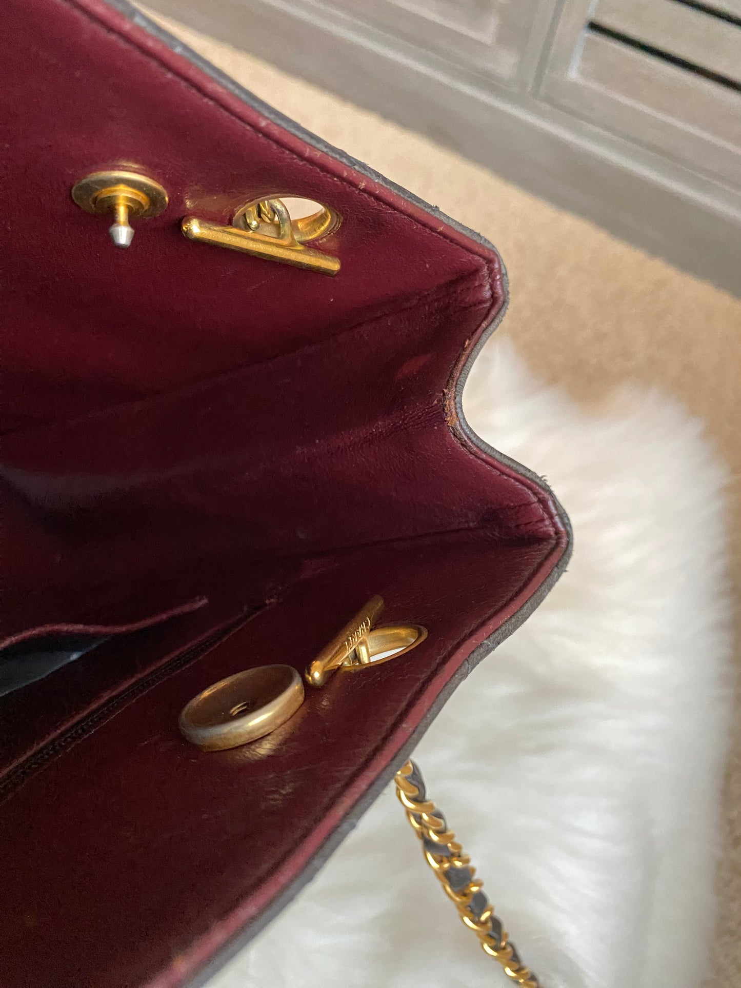 Chanel Quilted Lamb Skin Long Shoulder Bag