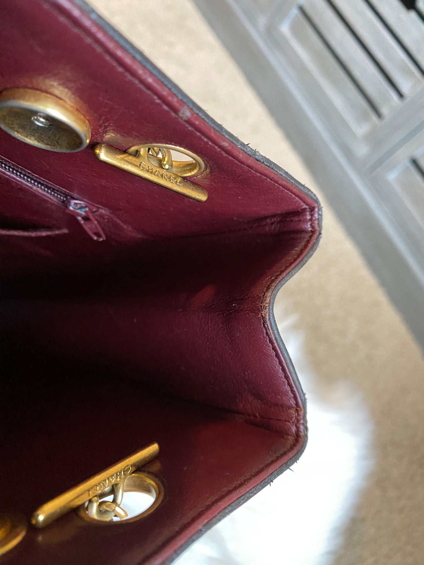 Chanel Quilted Lamb Skin Long Shoulder Bag