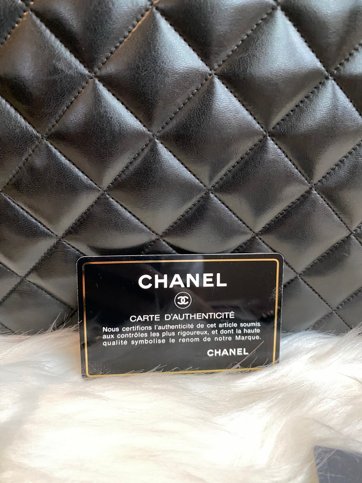 Chanel Quilted Lamb Skin Long Shoulder Bag