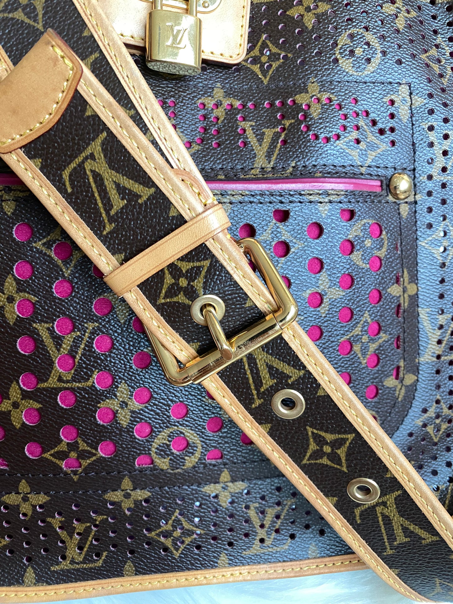 Louis Vuitton Limited Edition Musette Perforated Fuchsia