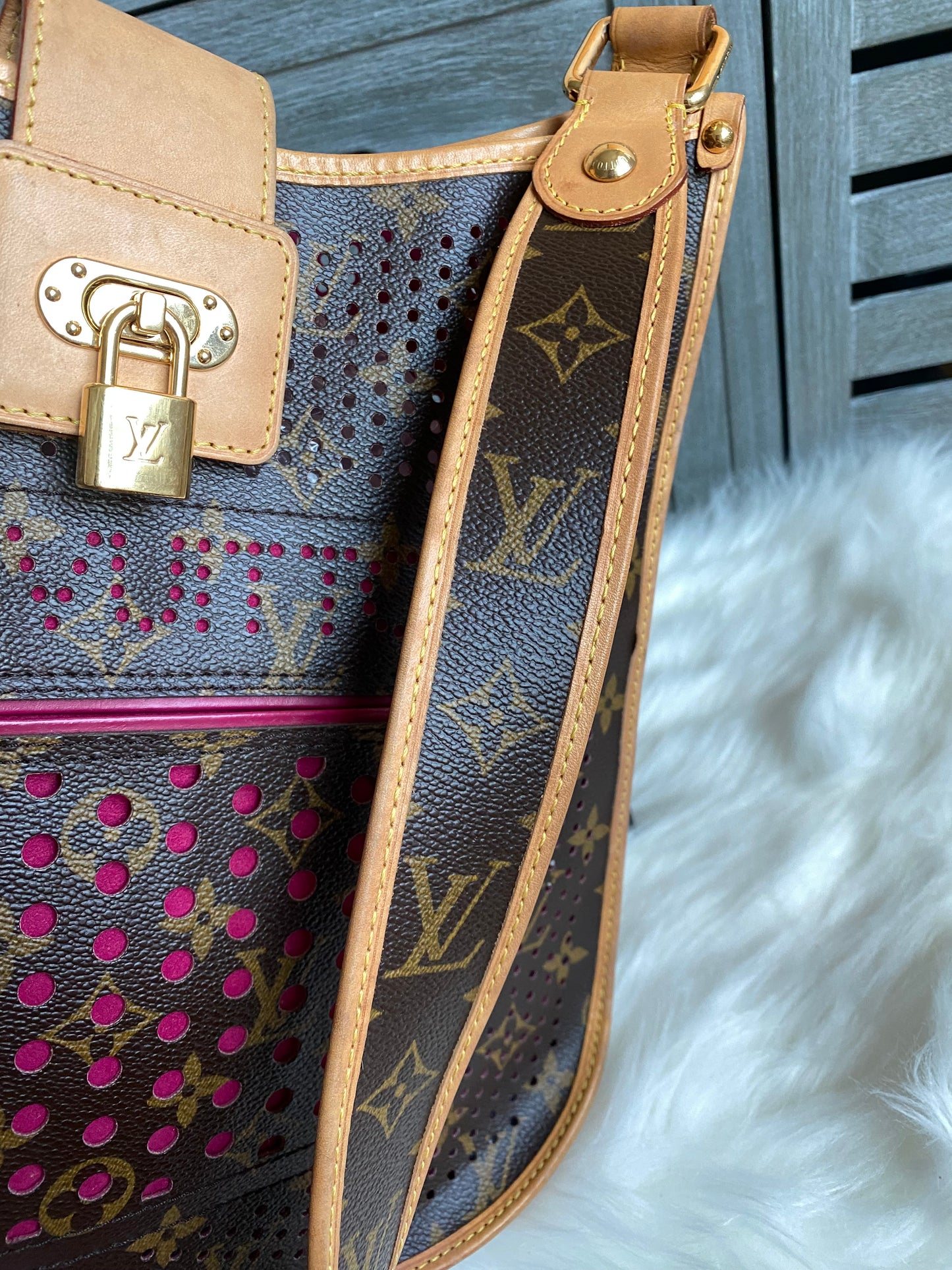 Louis Vuitton Limited Edition Musette Perforated Fuchsia