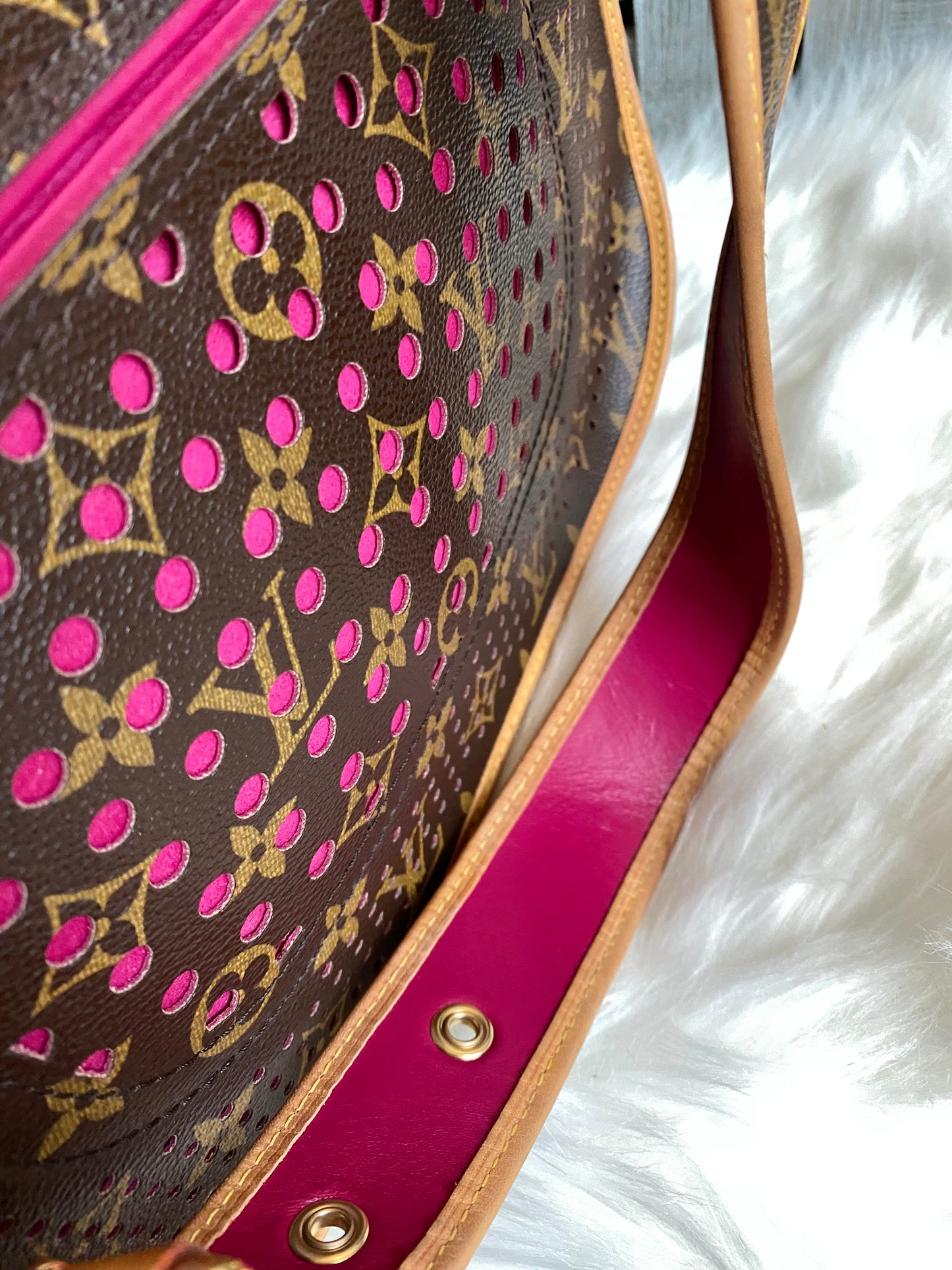 Louis Vuitton Limited Edition Musette Perforated Fuchsia