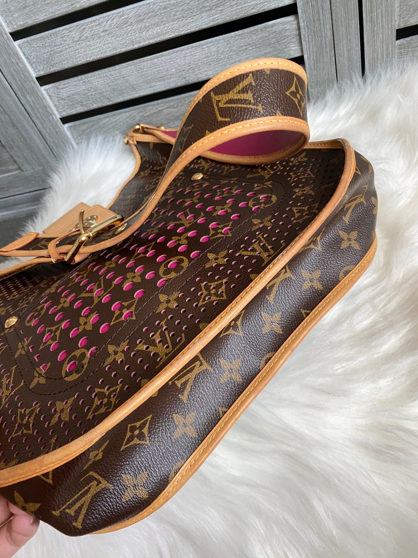 Louis Vuitton Limited Edition Musette Perforated Fuchsia