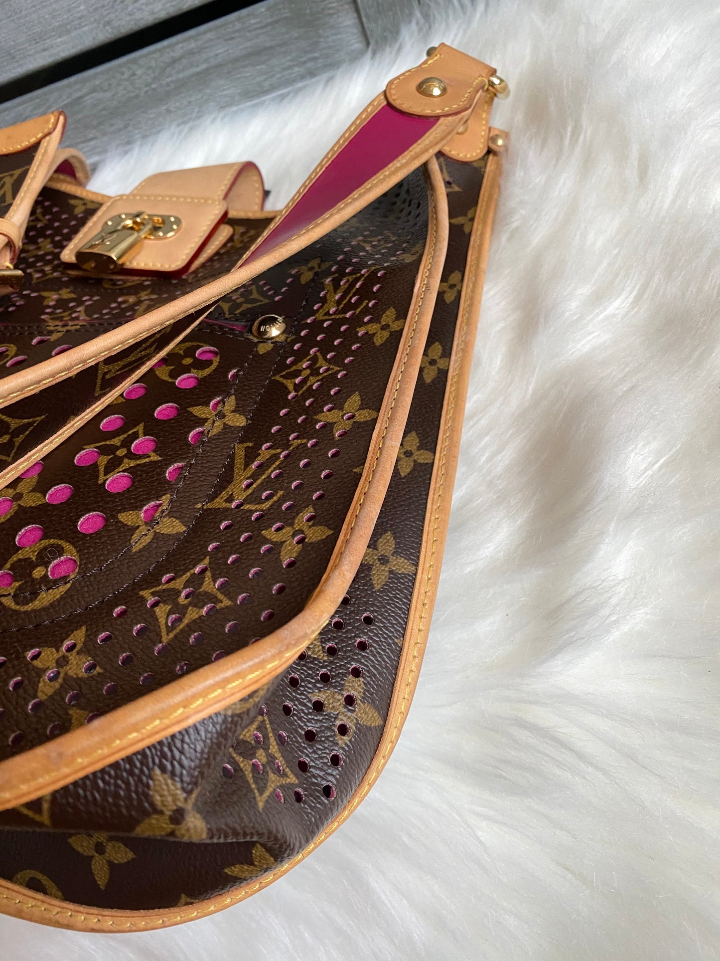 Louis Vuitton Limited Edition Musette Perforated Fuchsia