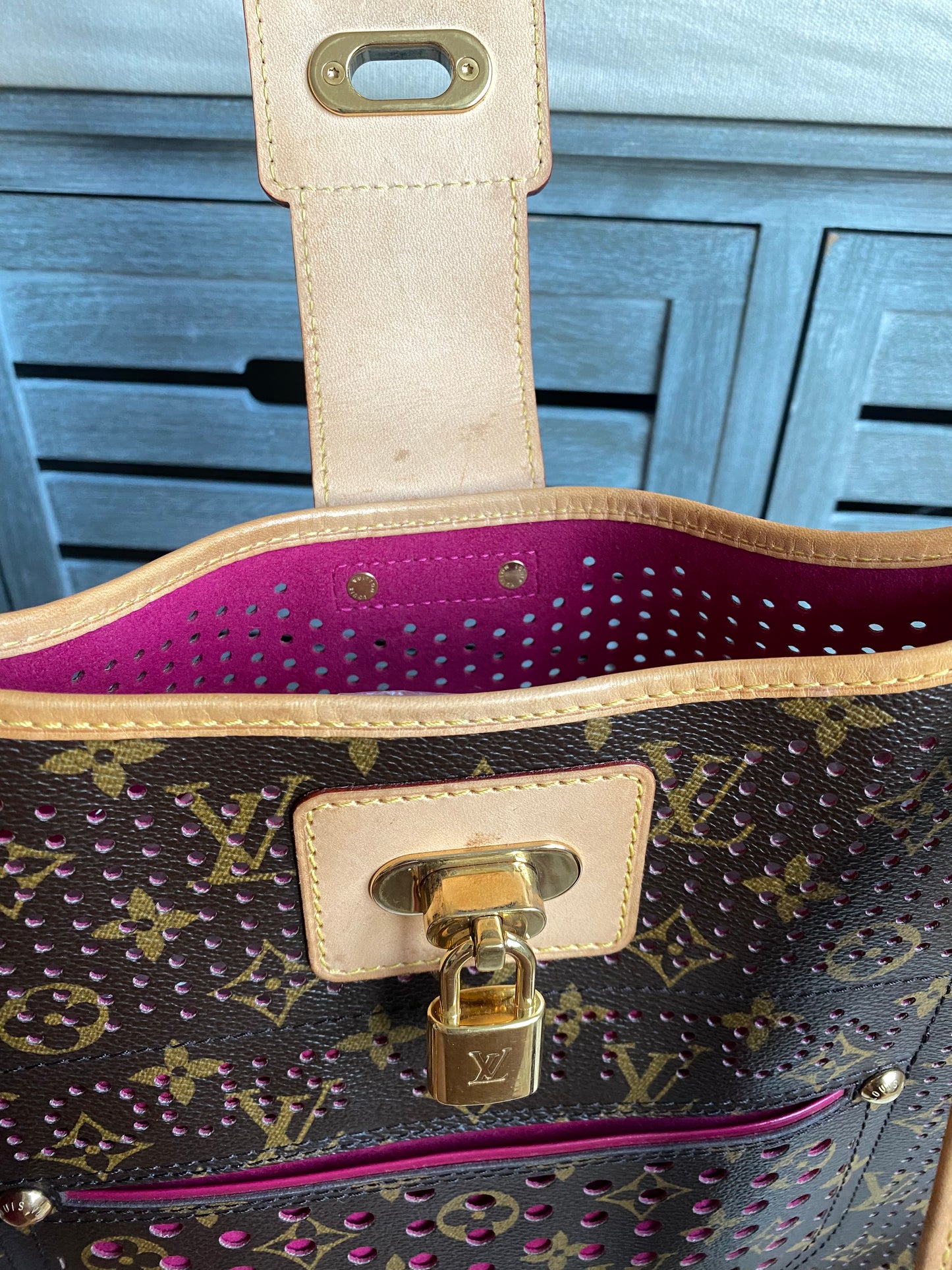 Louis Vuitton Limited Edition Musette Perforated Fuchsia
