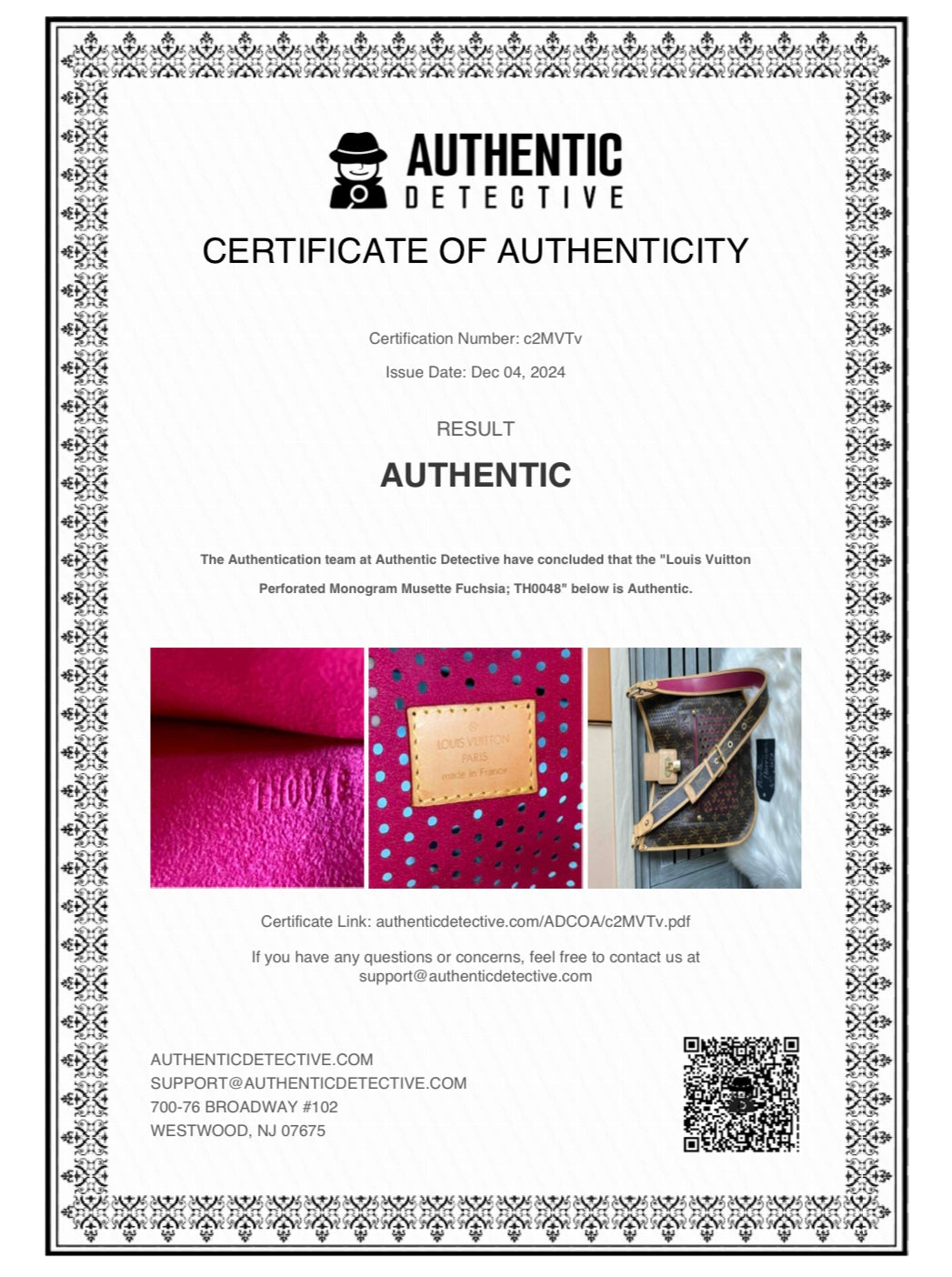 Louis Vuitton Limited Edition Musette Perforated Fuchsia