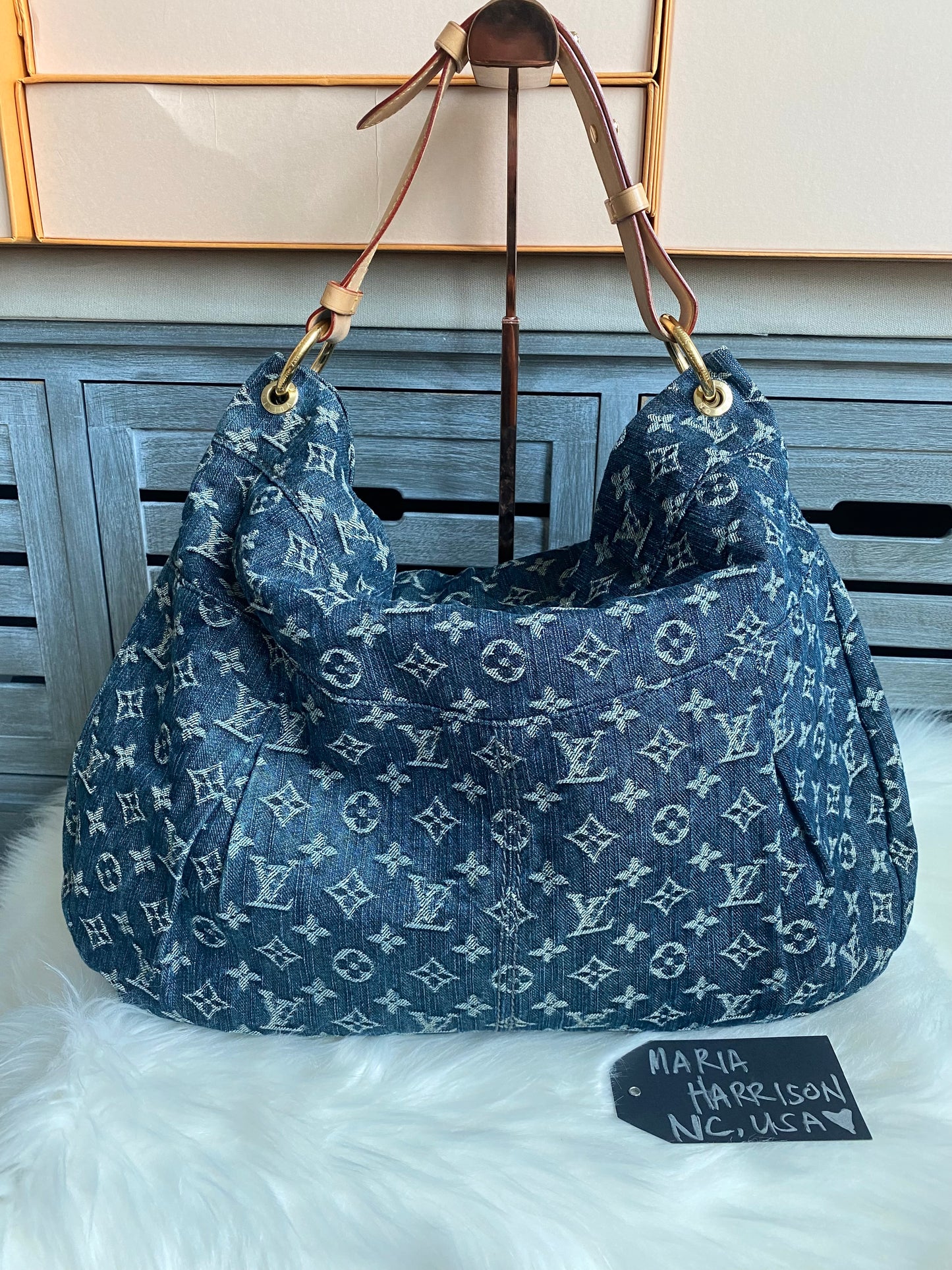 Louis Vuitton Blue Denim Daily GM