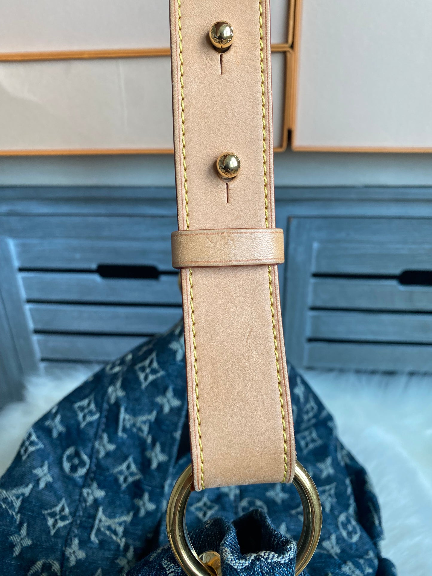Louis Vuitton Blue Denim Daily GM