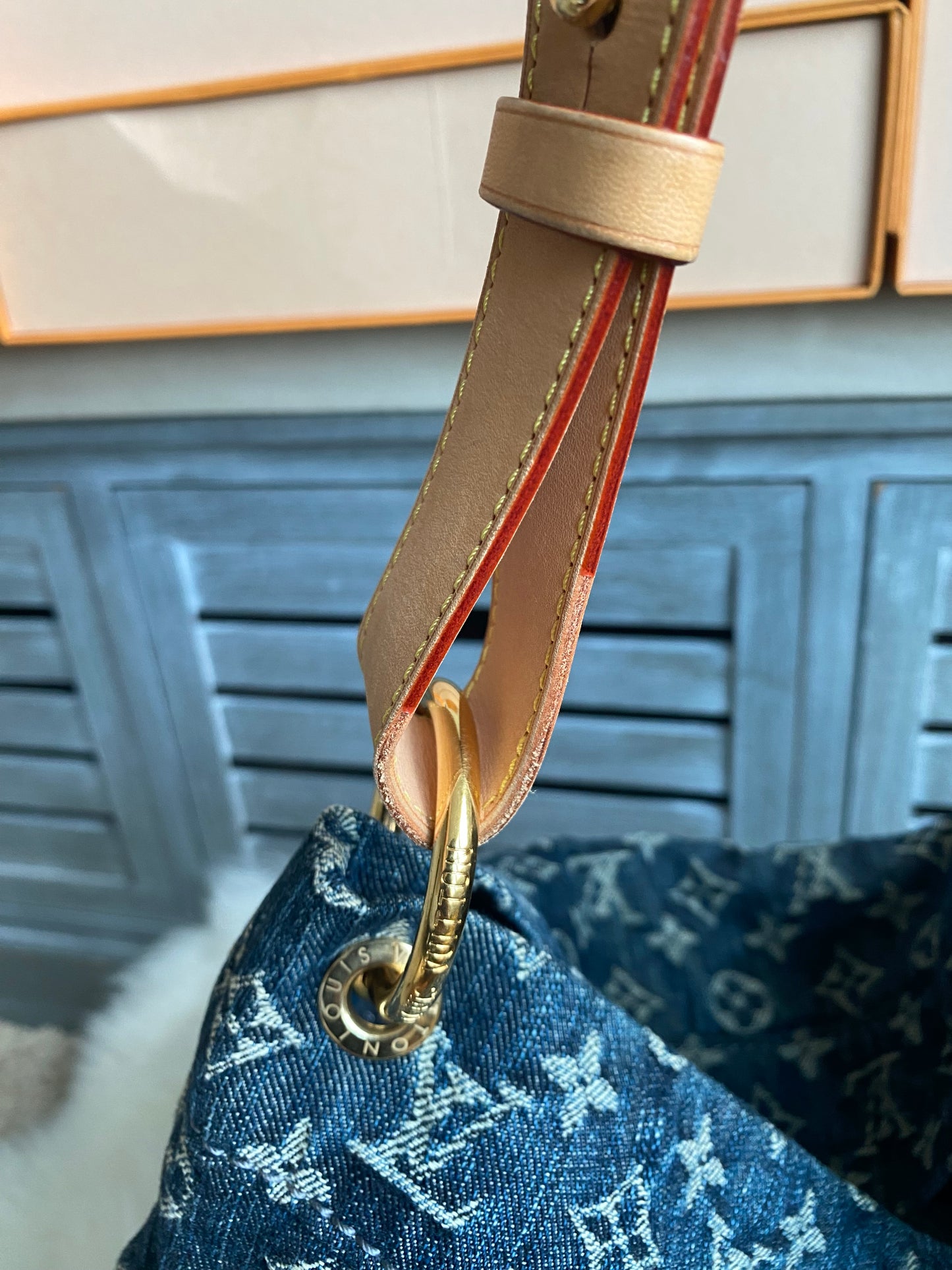 Louis Vuitton Blue Denim Daily GM
