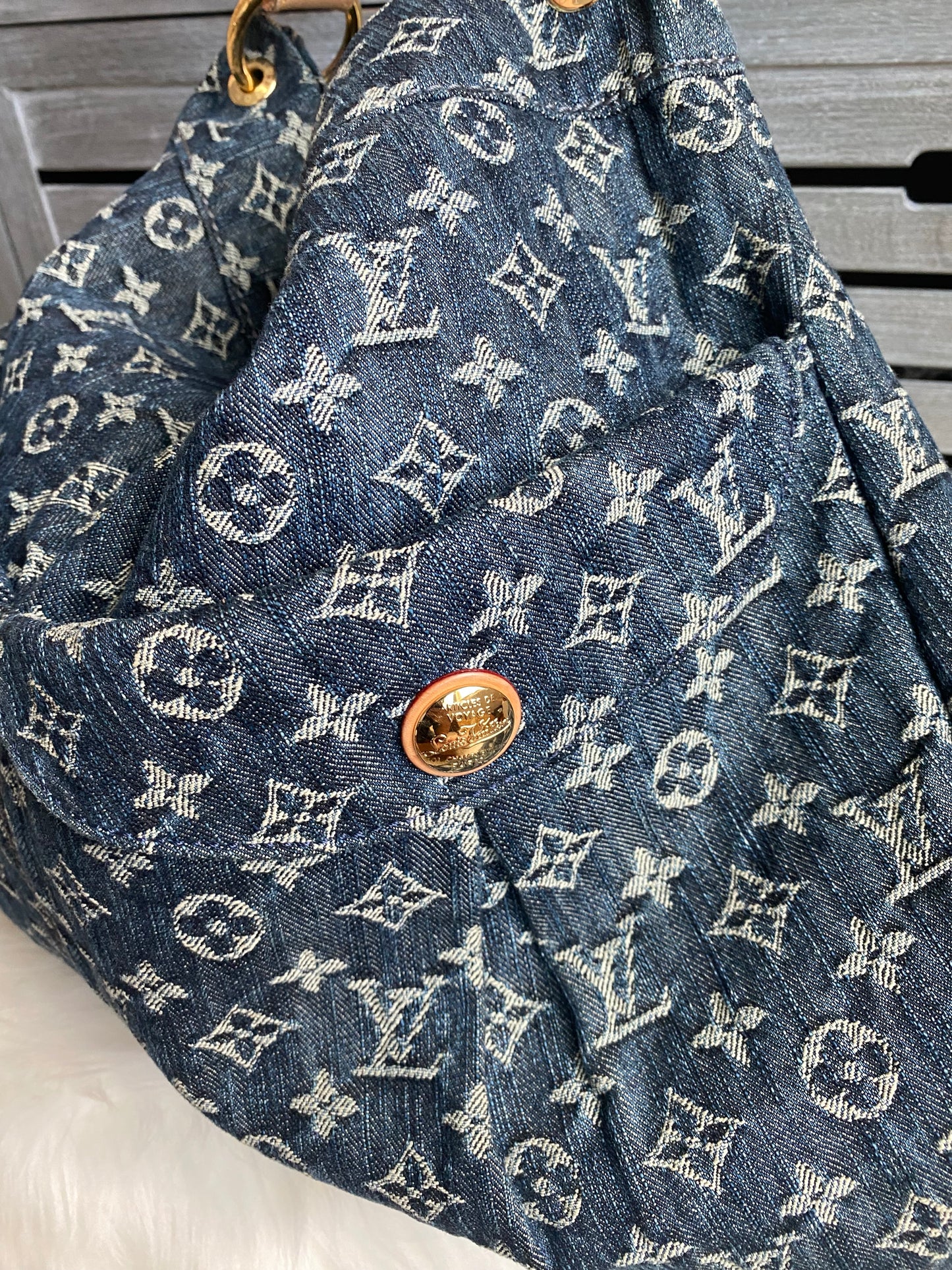Louis Vuitton Blue Denim Daily GM