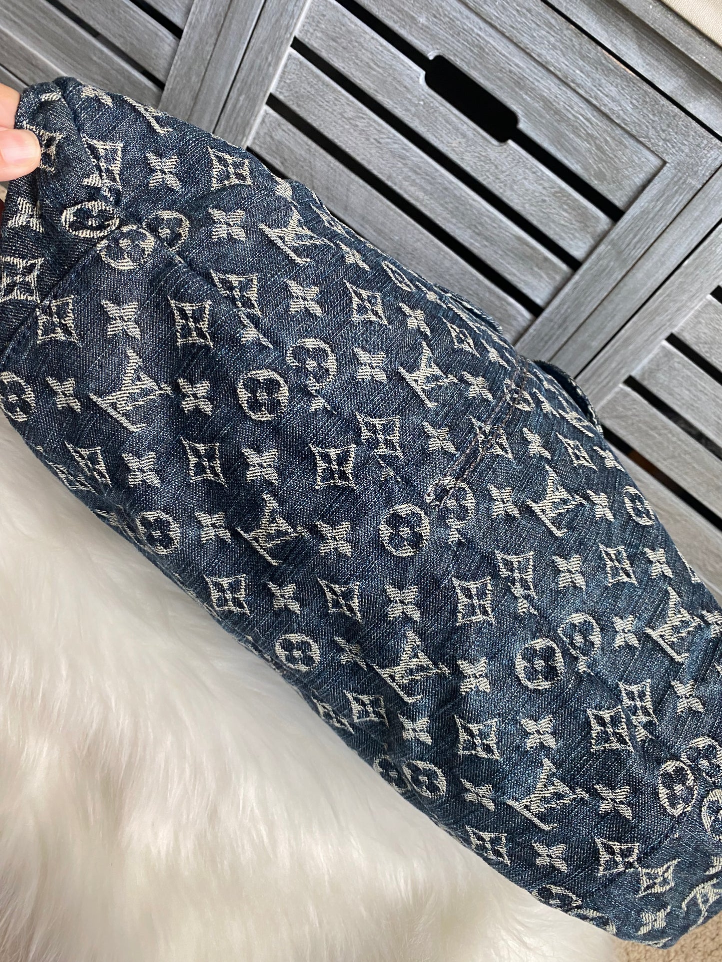 Louis Vuitton Blue Denim Daily GM