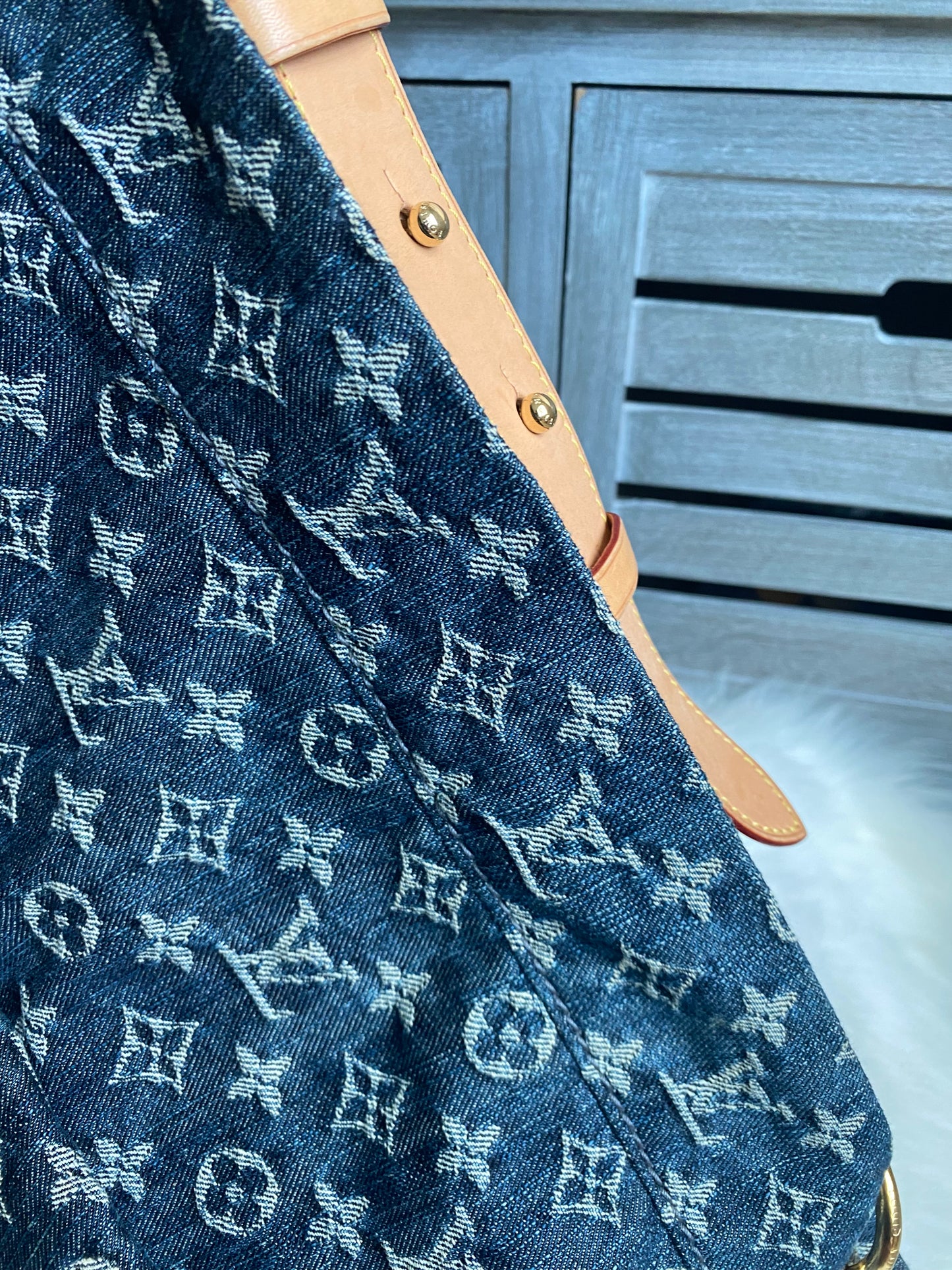 Louis Vuitton Blue Denim Daily GM