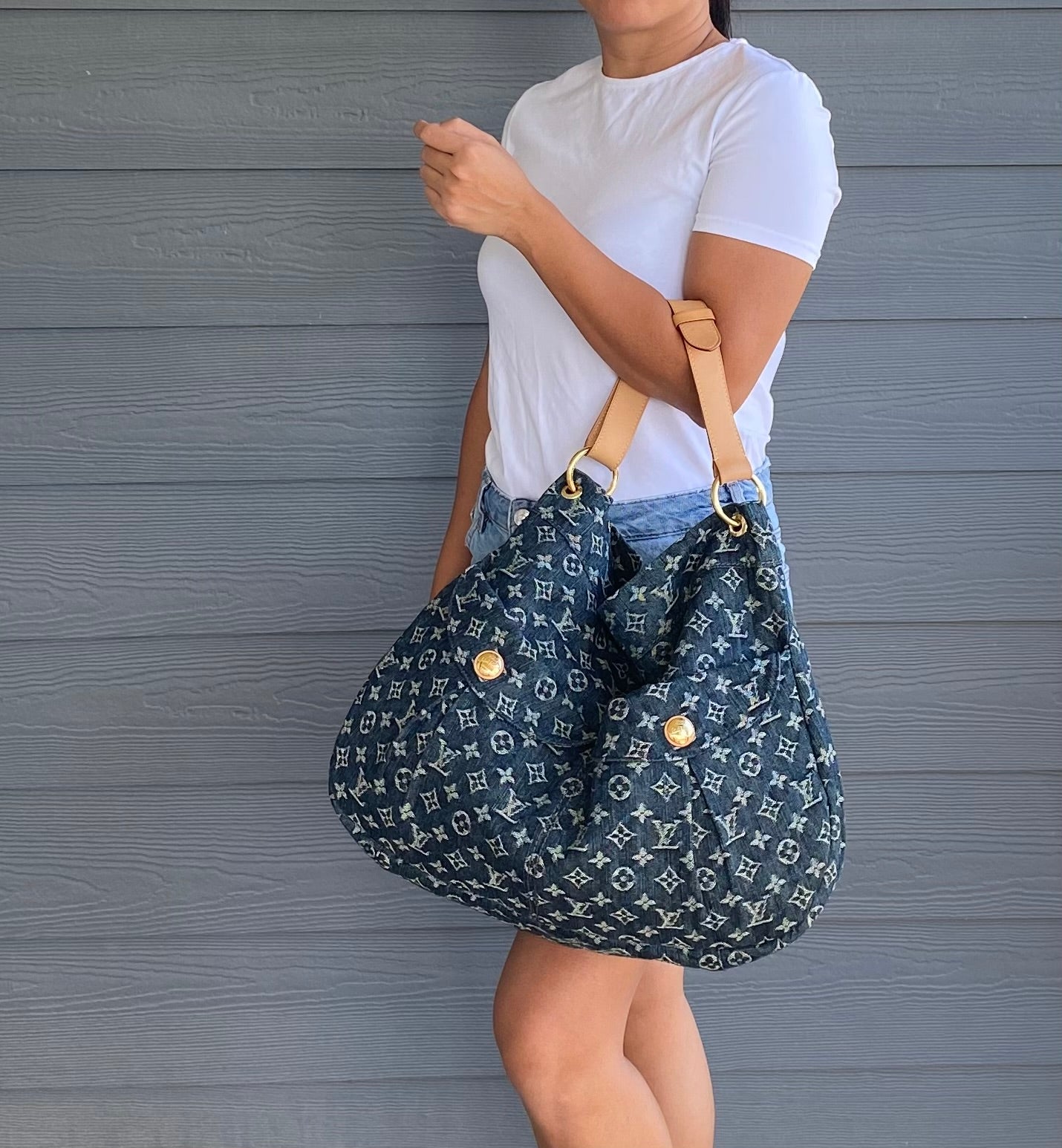 Louis Vuitton Blue Denim Daily GM