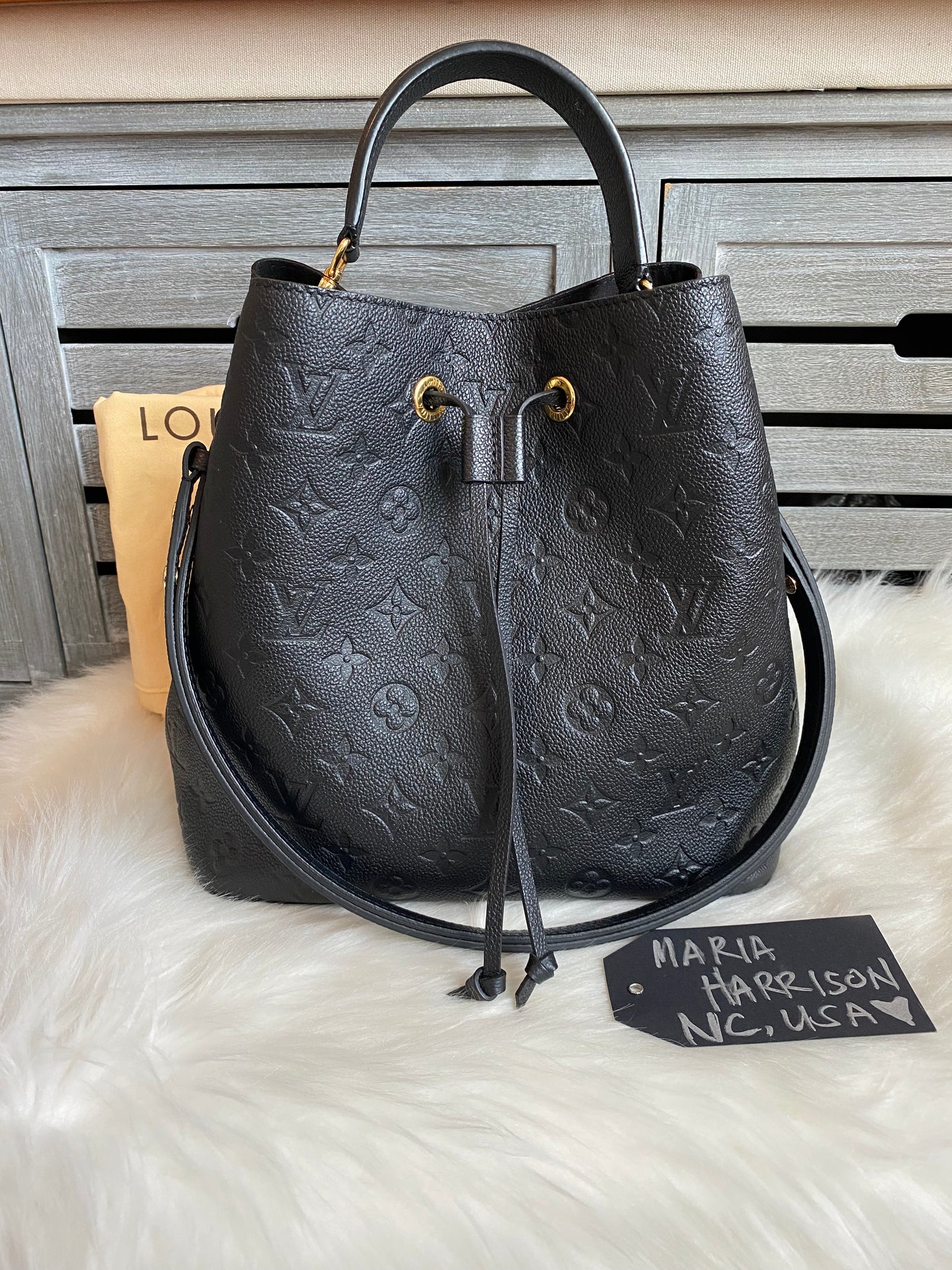 Louis Vuitton NeoNoe Black Empreinte