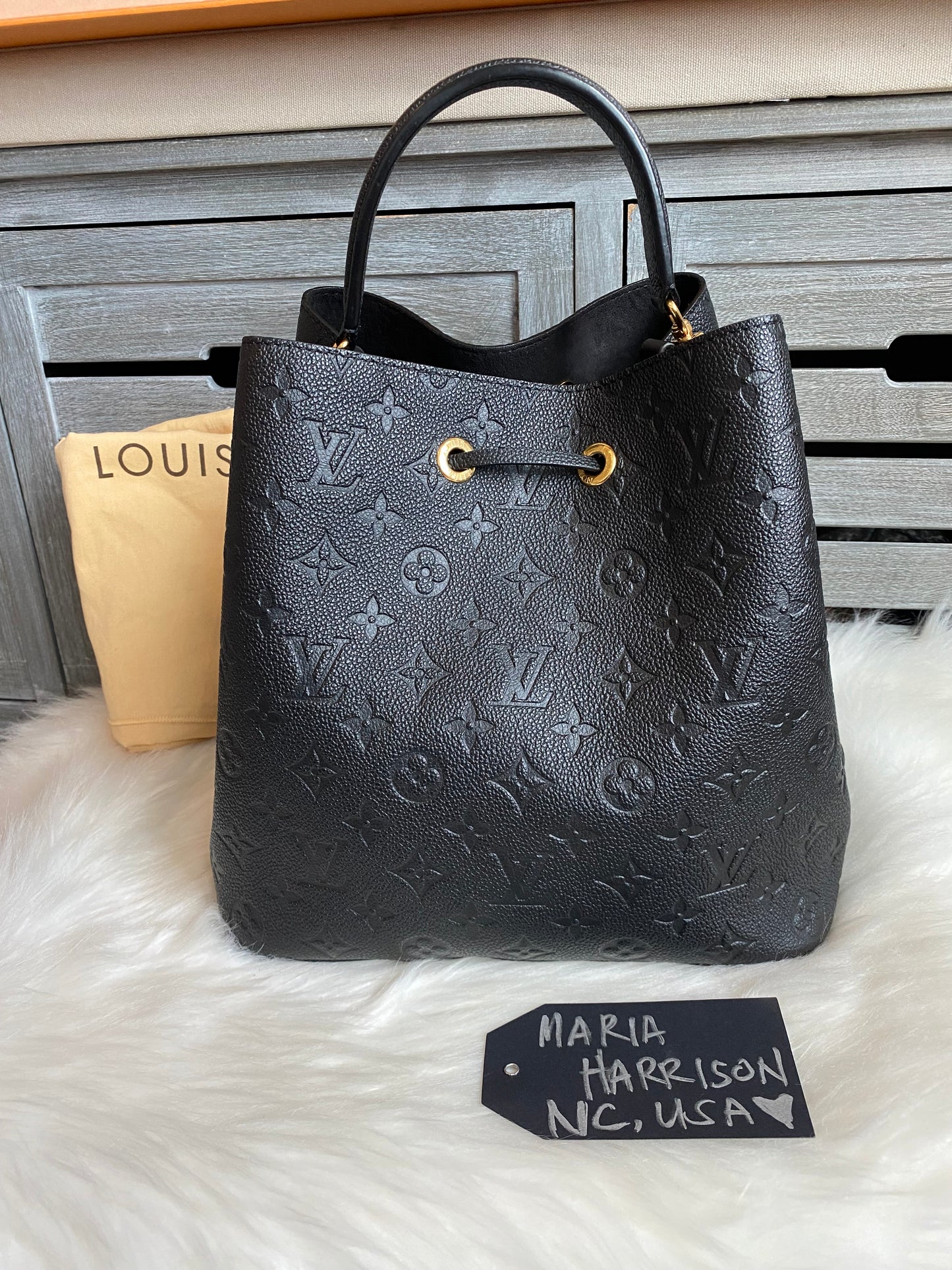 Louis Vuitton NeoNoe Black Empreinte