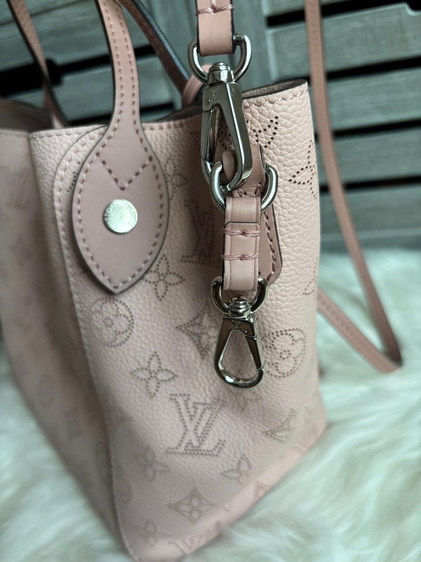 Louis Vuitton Magnolia Monogram Mahina Leather PM