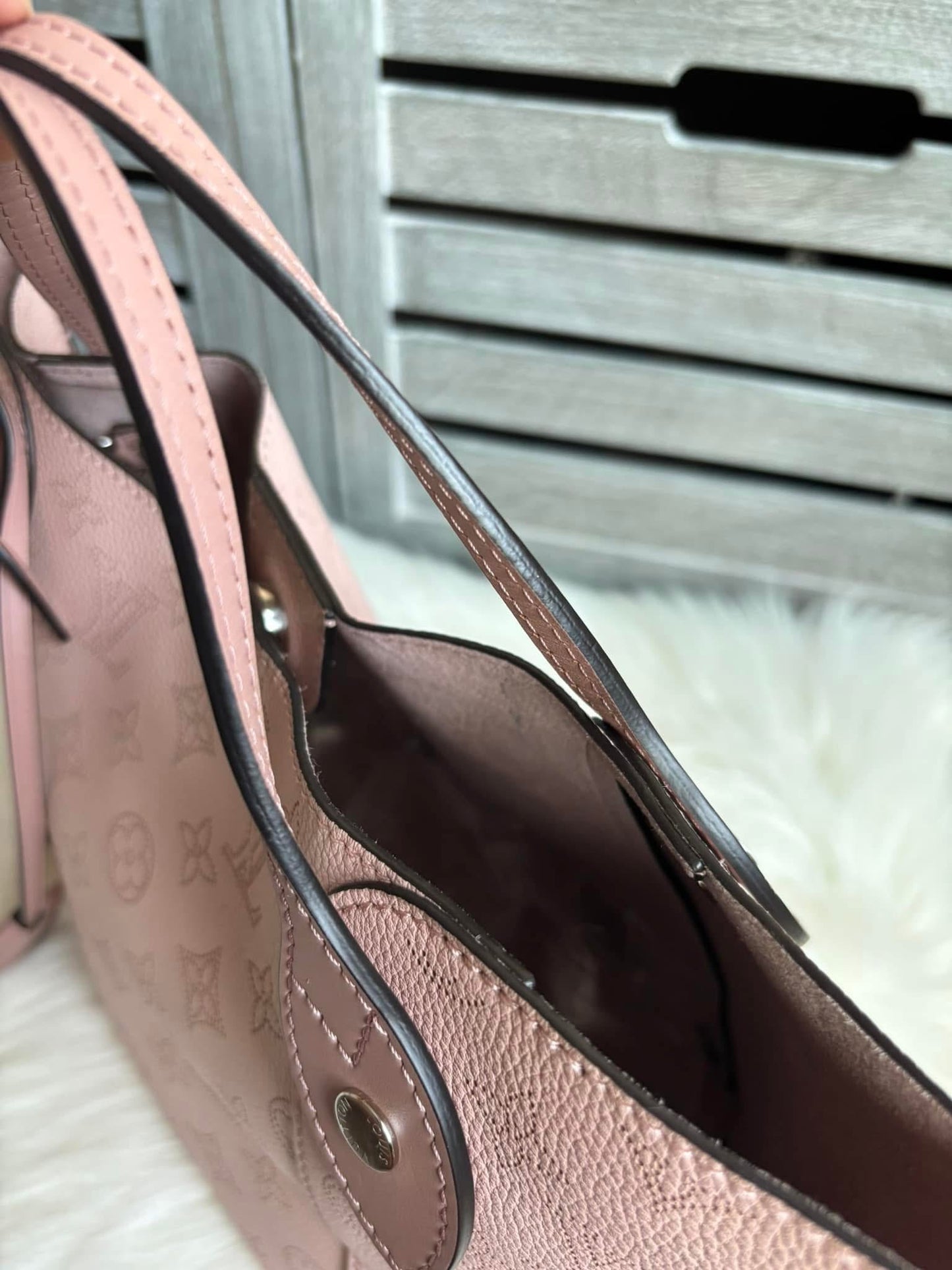Louis Vuitton Magnolia Monogram Mahina Leather PM
