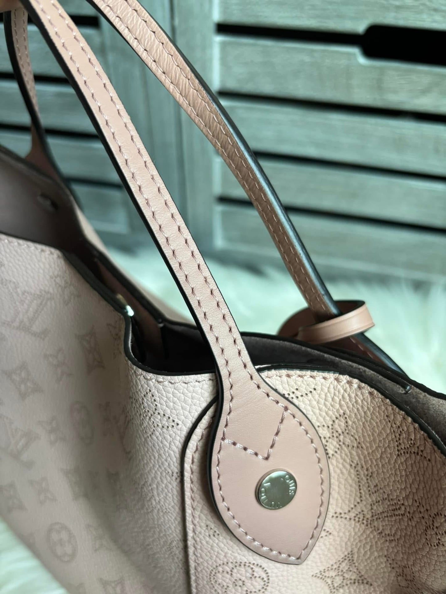 Louis Vuitton Magnolia Monogram Mahina Leather PM