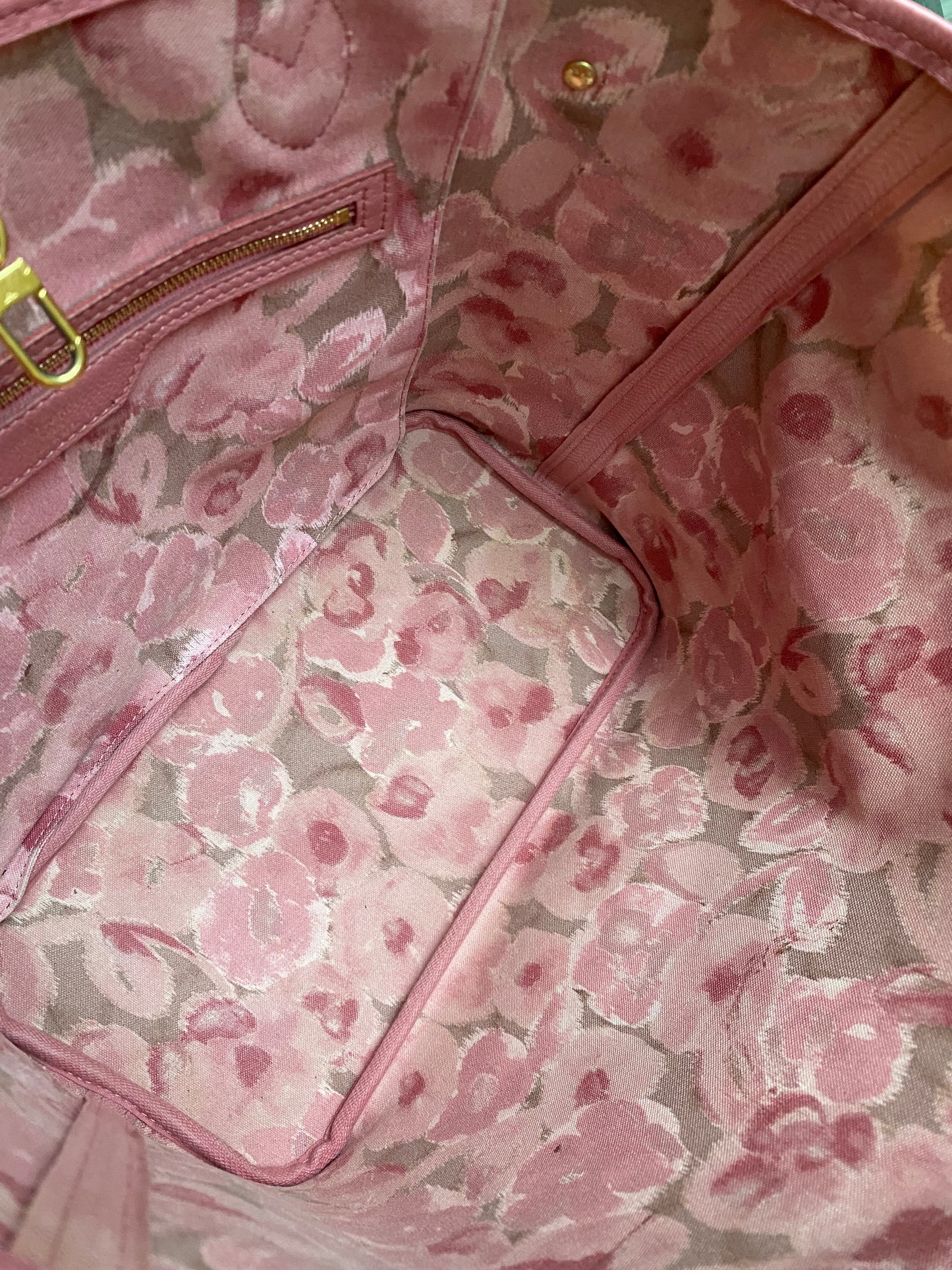 Louis Vuitton Limited Edition Rose Velours Ikat Neverfull MM