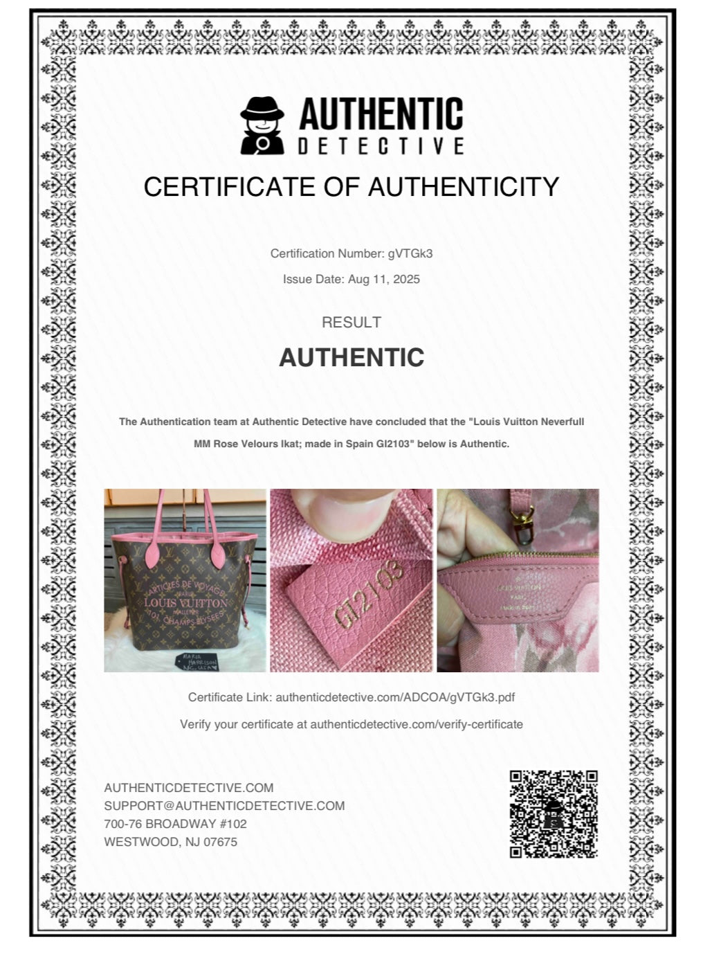 Louis Vuitton Limited Edition Rose Velours Ikat Neverfull MM