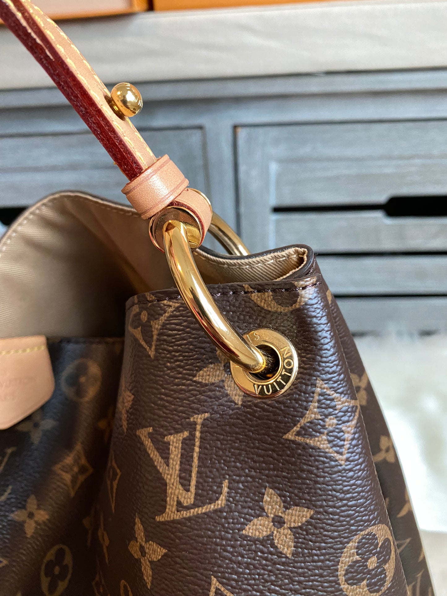 Louis Vuitton Graceful MM Beige Interior