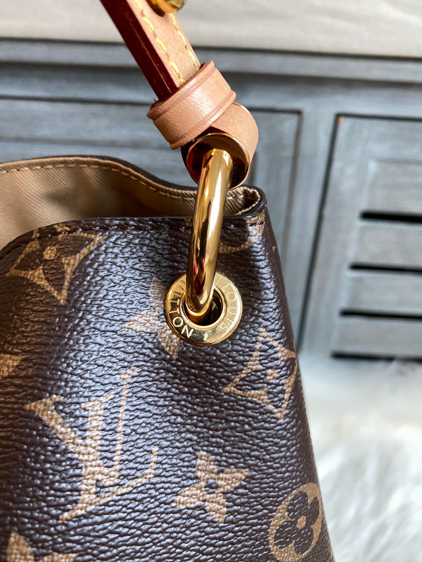 Louis Vuitton Graceful MM Beige Interior