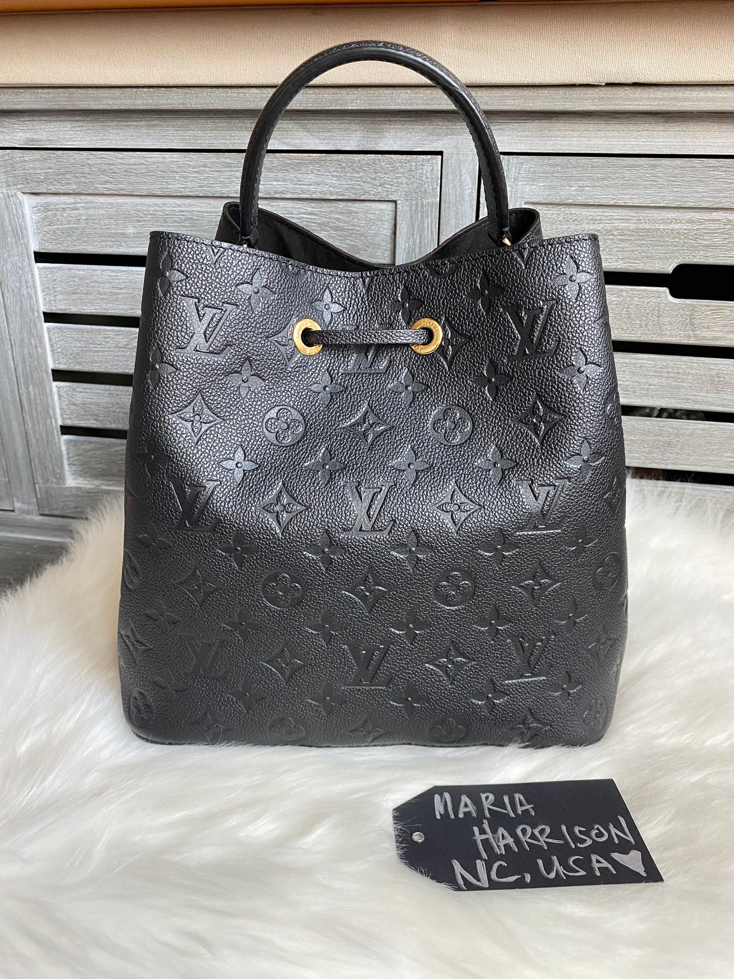 Louis Vuitton Neo Noe MM Black Empreinte