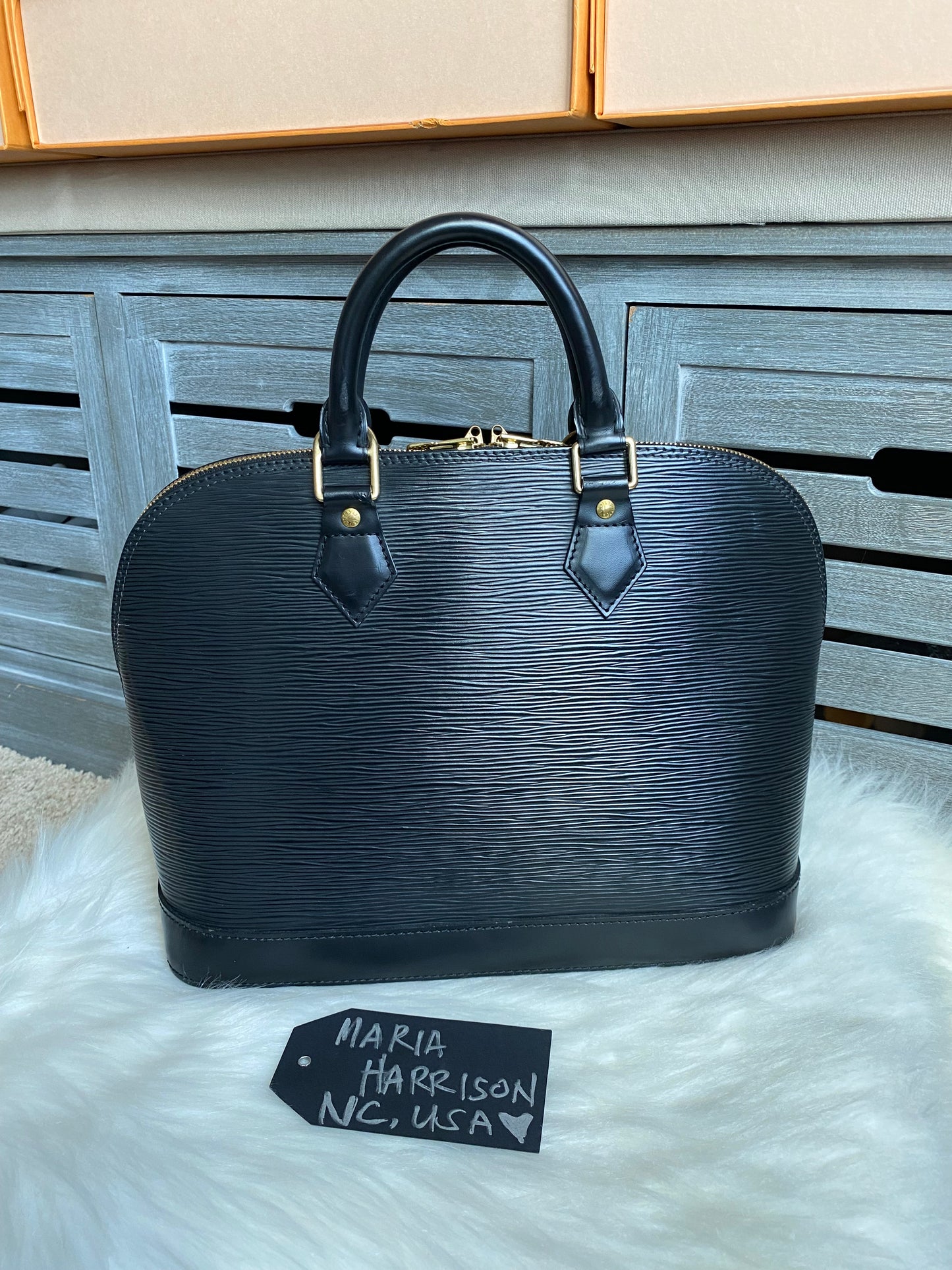 Louis Vuitton Alma PM Black Epi Leather
