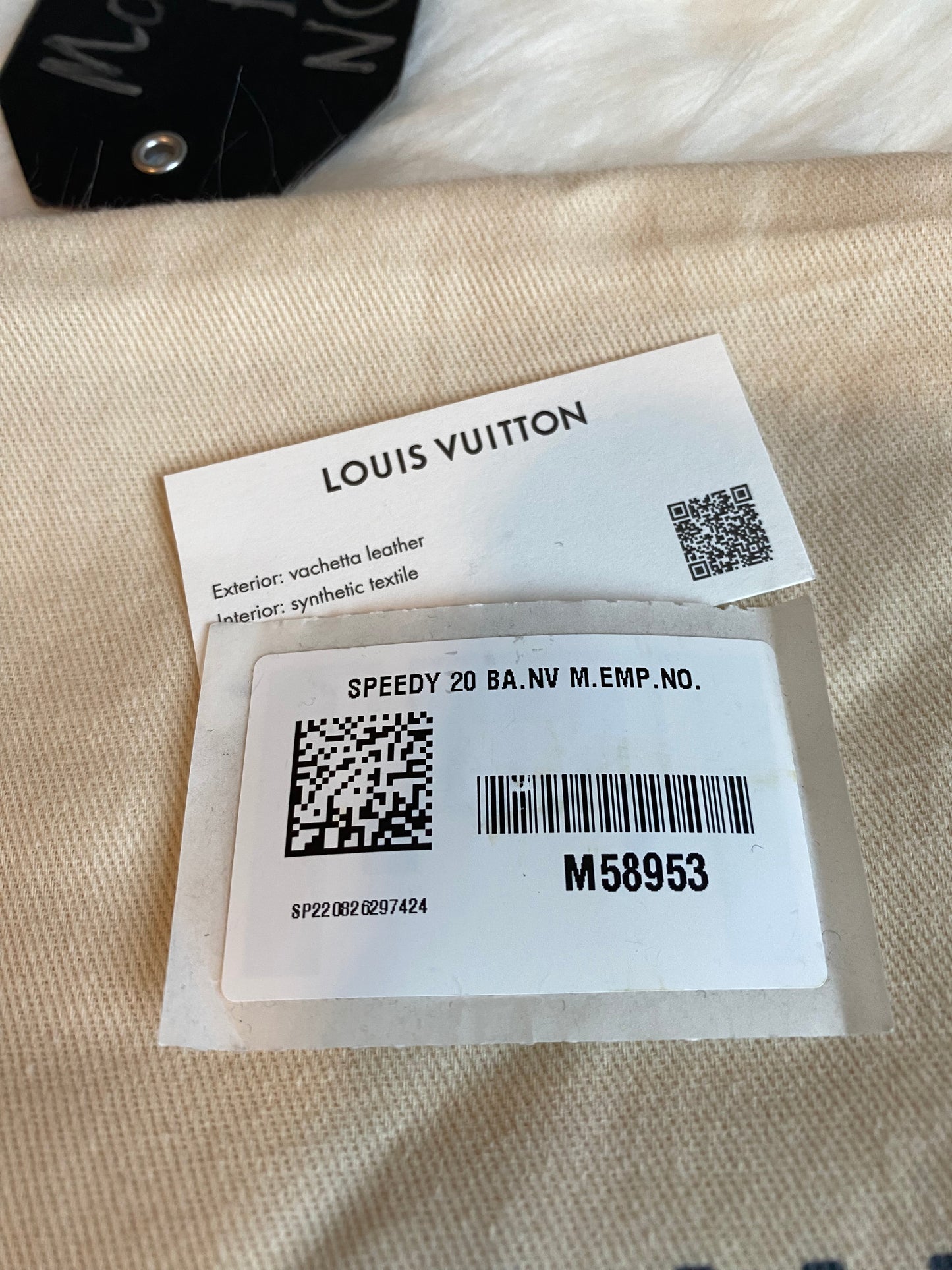 Louis Vuitton Speedy 20 Bandouliere Black