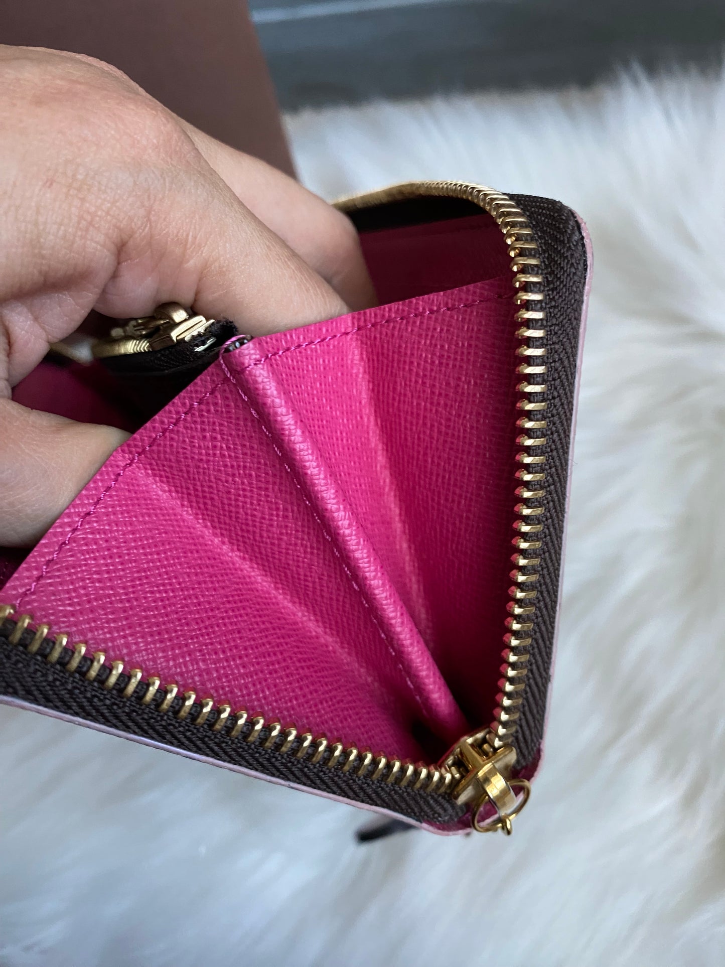 Louis Vuitton Clemence Bloom Flower Zip Wallet