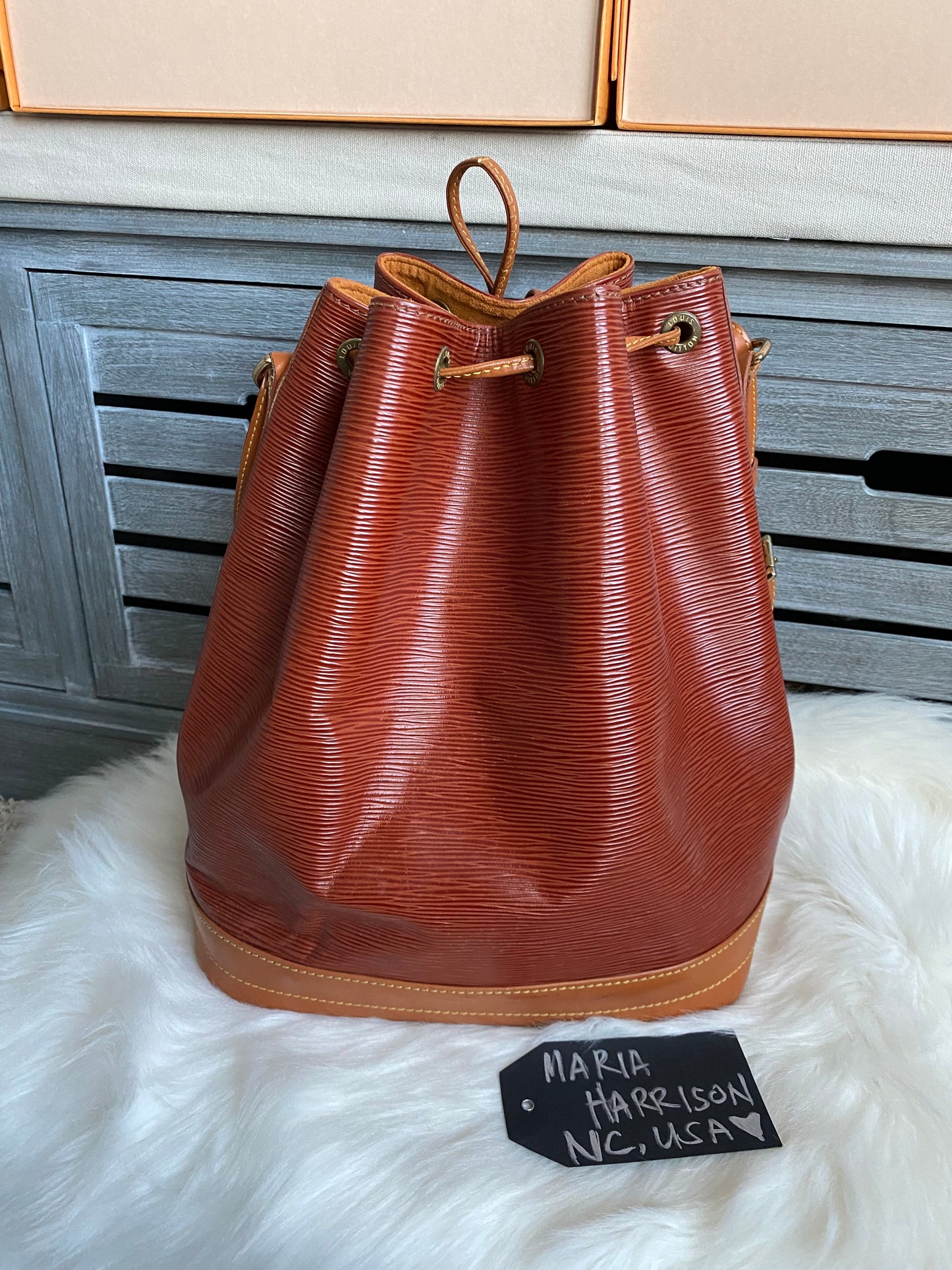 Louis Vuitton Noe GM Brown Epi Leather