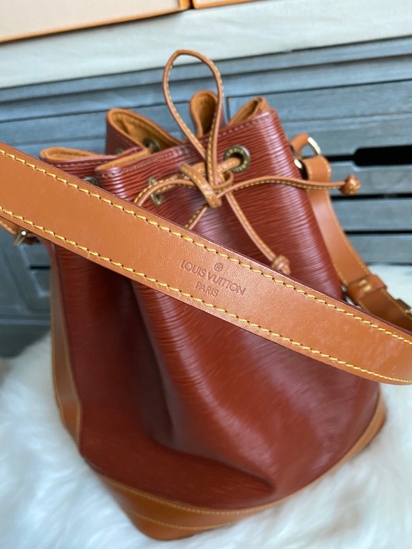 Louis Vuitton Noe GM Brown Epi Leather
