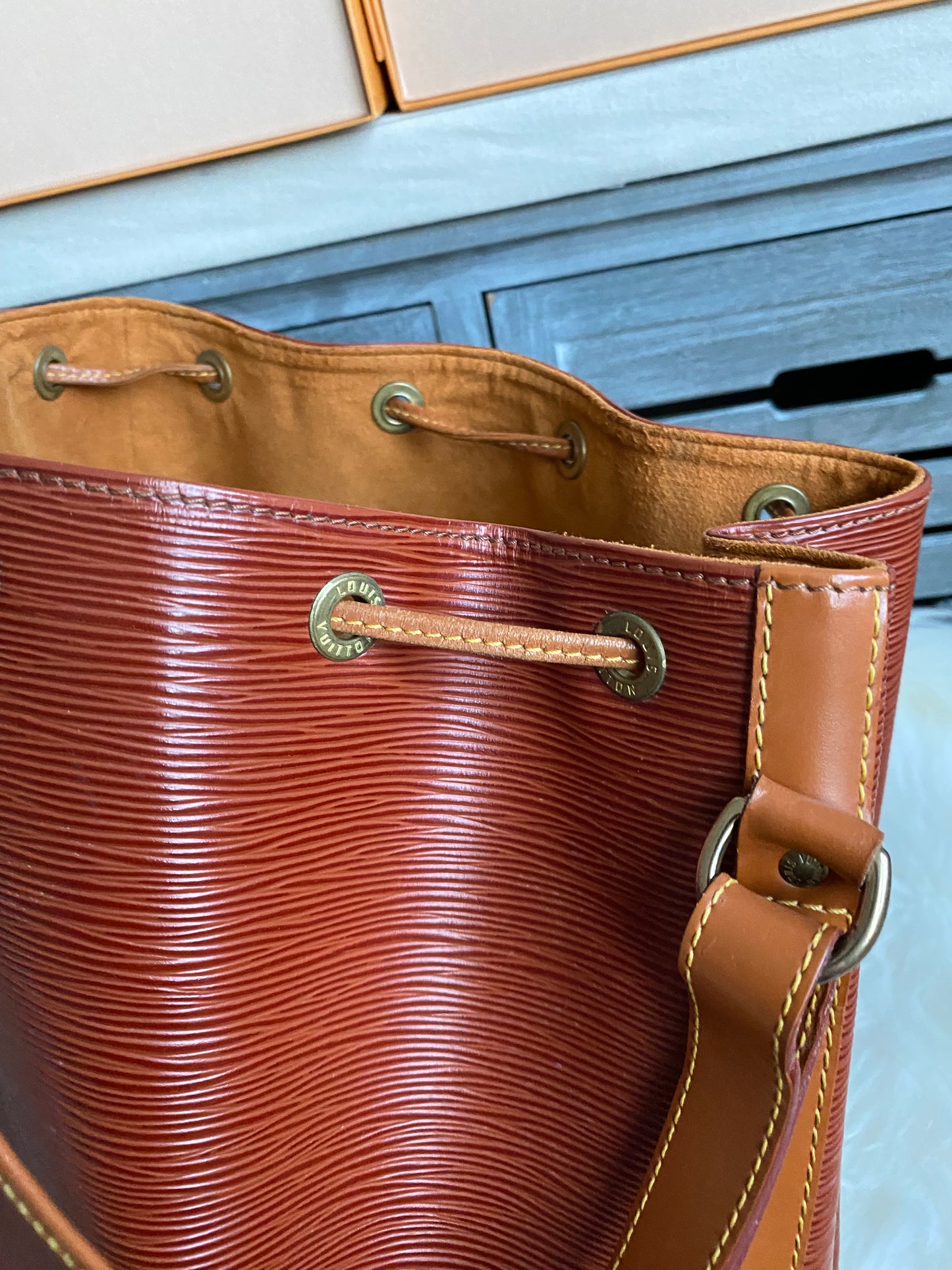 Louis Vuitton Noe GM Brown Epi Leather