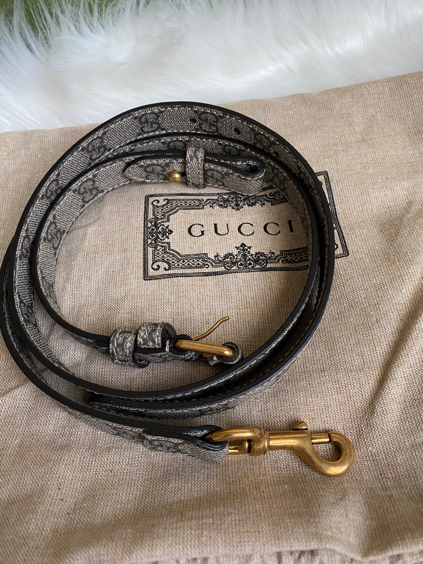 GUCCI Burgundy Mini GG Supreme Canvas Triangle Crossbody Bag