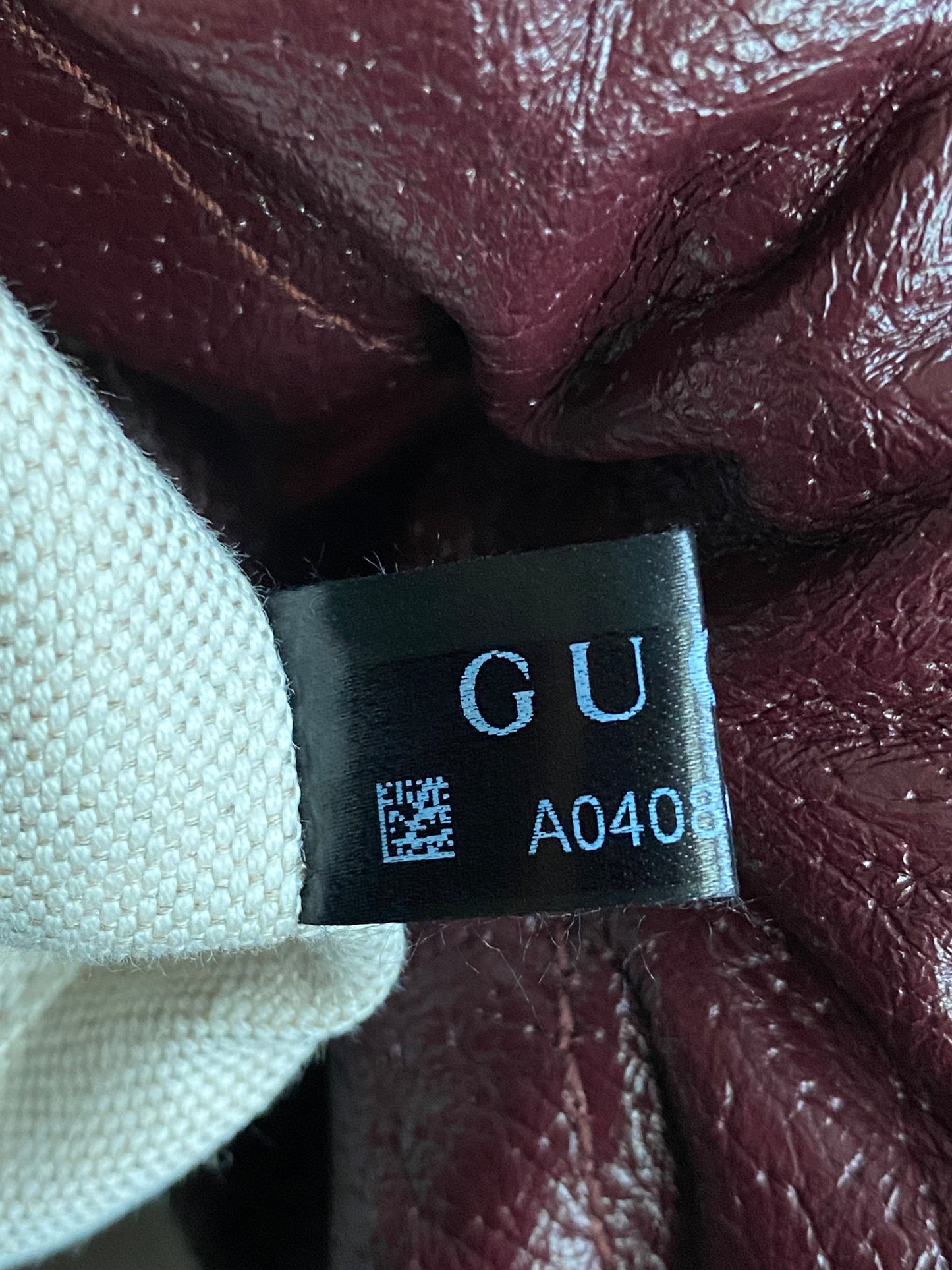 GUCCI Burgundy Mini GG Supreme Canvas Triangle Crossbody Bag