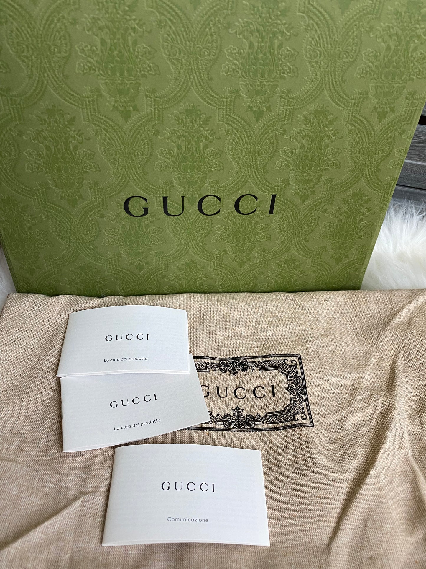 GUCCI Burgundy Mini GG Supreme Canvas Triangle Crossbody Bag